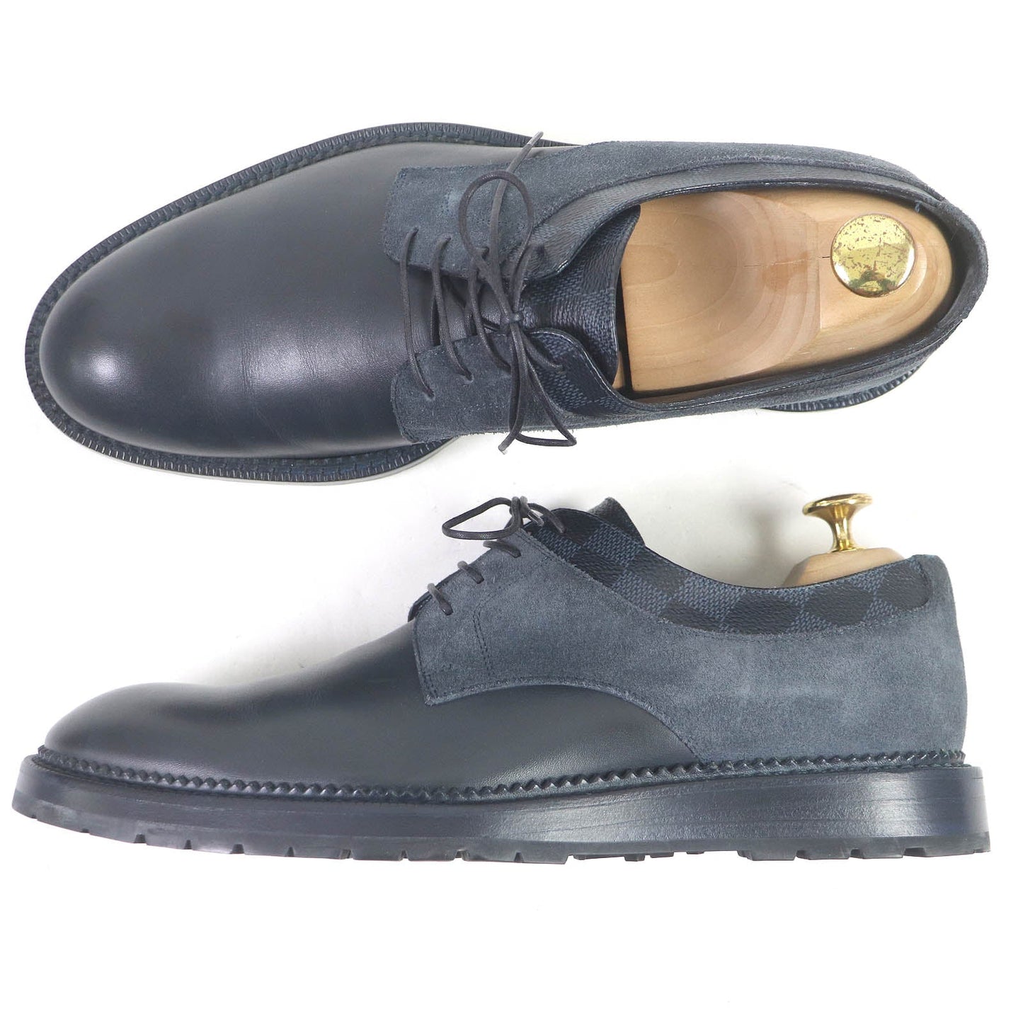 LOUIS VUITTON Dress shoes leather Navy 7