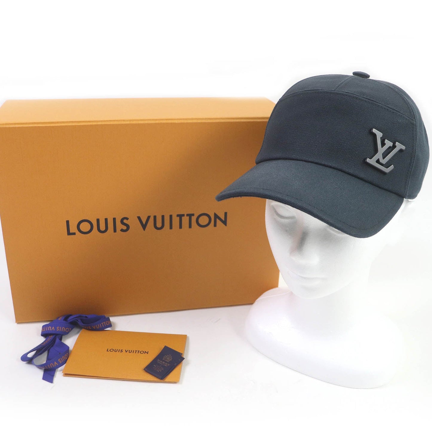 LOUIS VUITTON cap M77125 cotton Navy Newsboy Aerogram