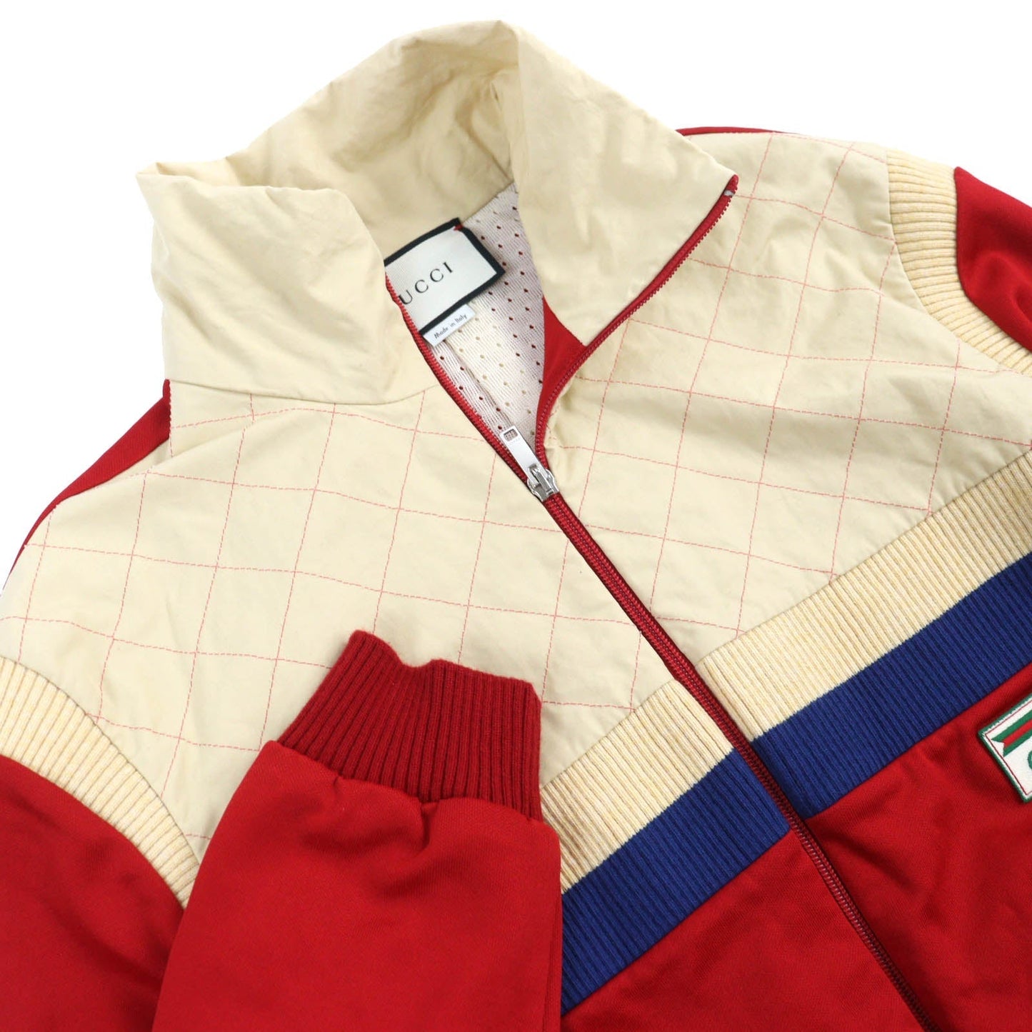 GUCCI No color jacket 625287 polyester Red Beige Blue S