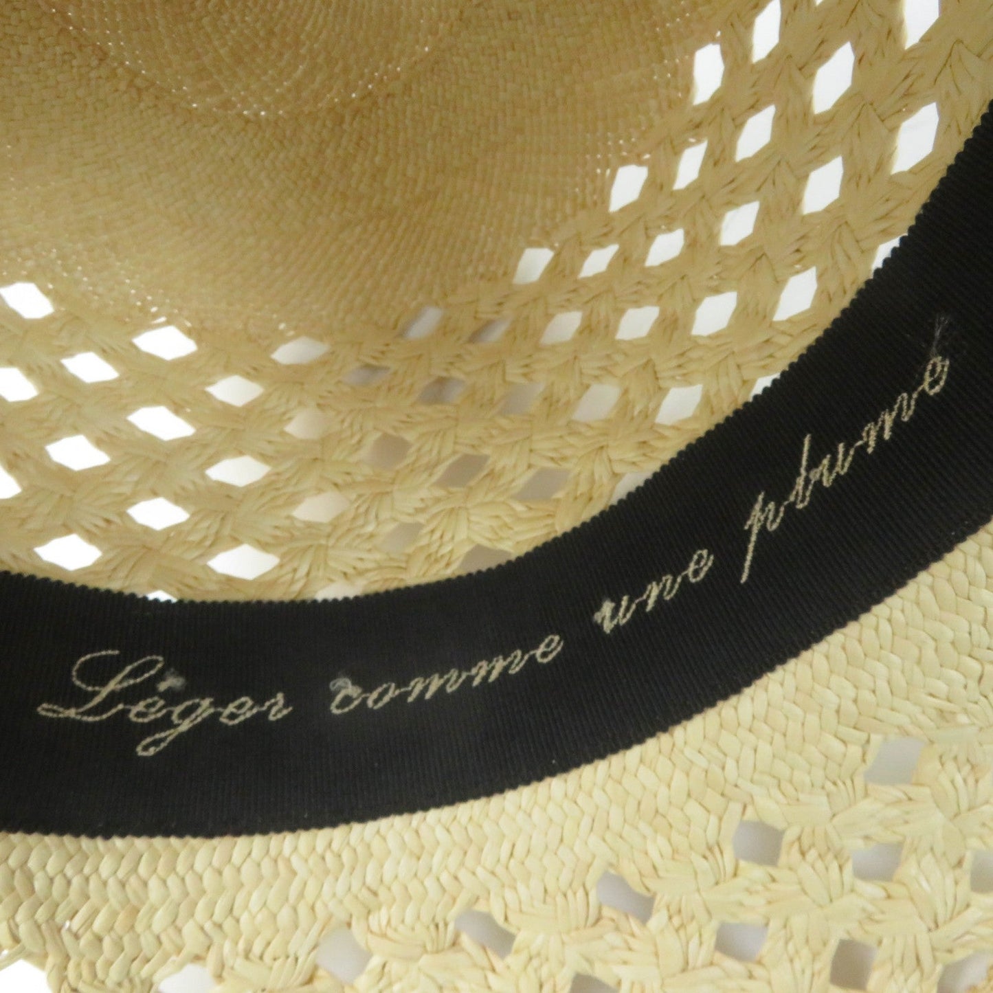 HERMES hat Straw natural Eleonora 58