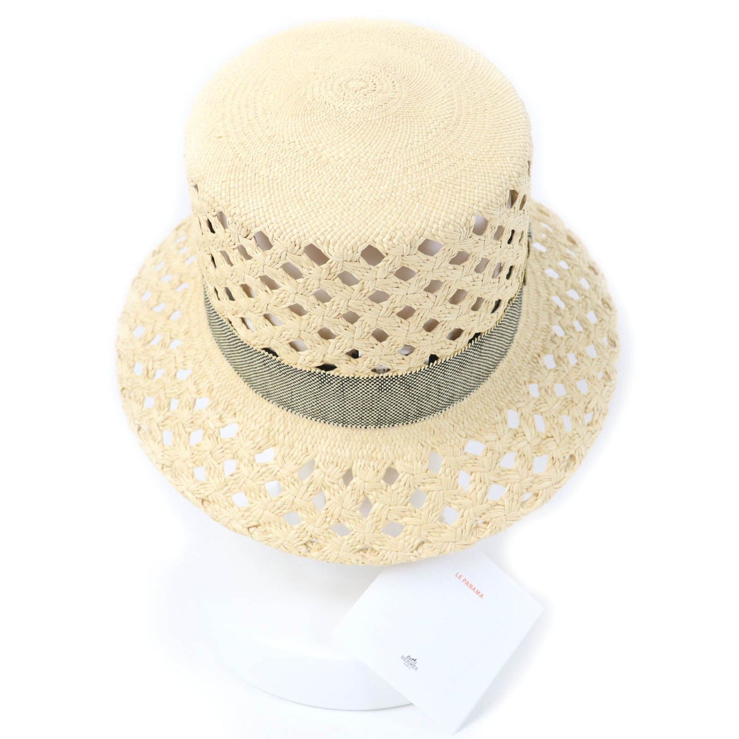 HERMES hat Straw natural Eleonora 58