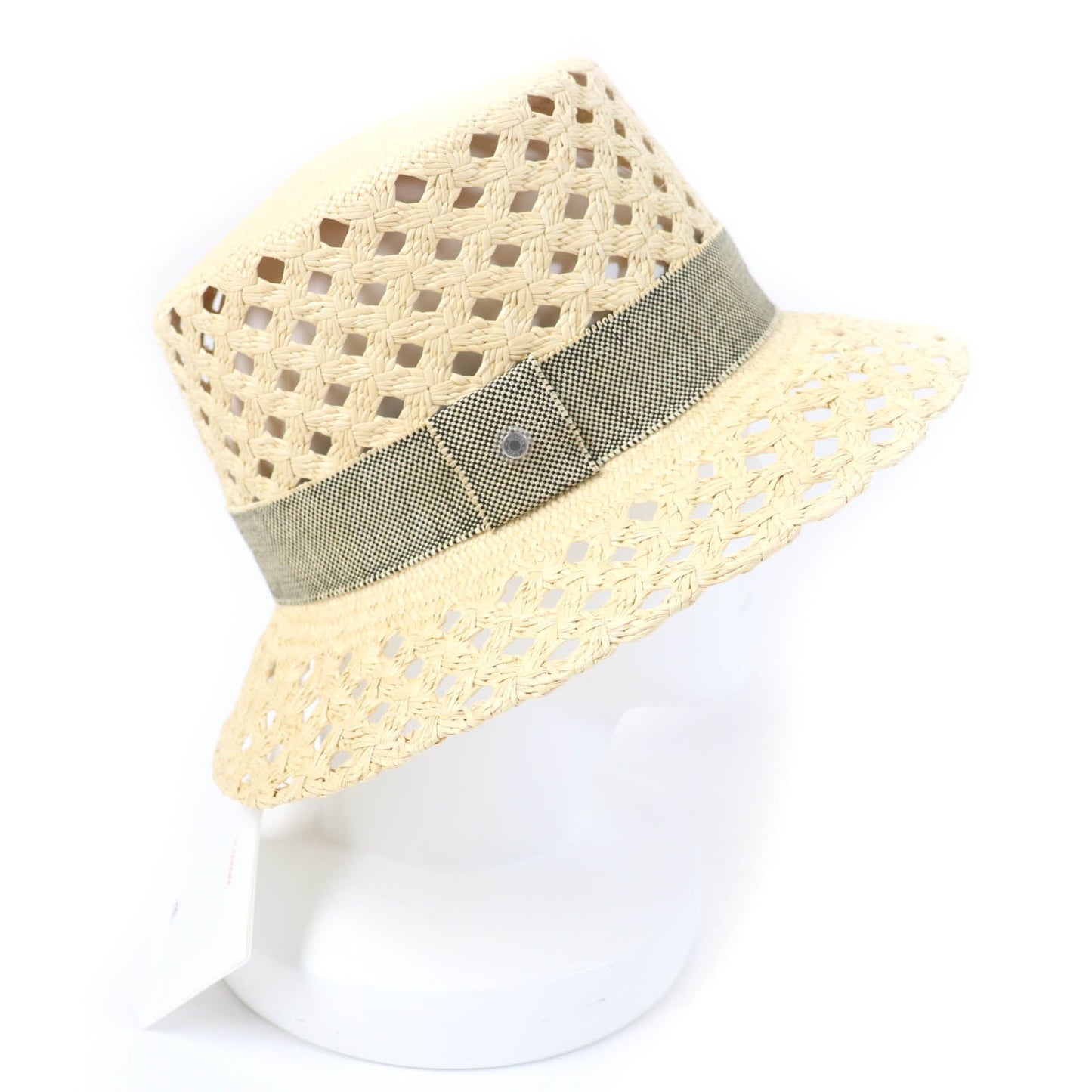 HERMES hat Straw natural Eleonora 58