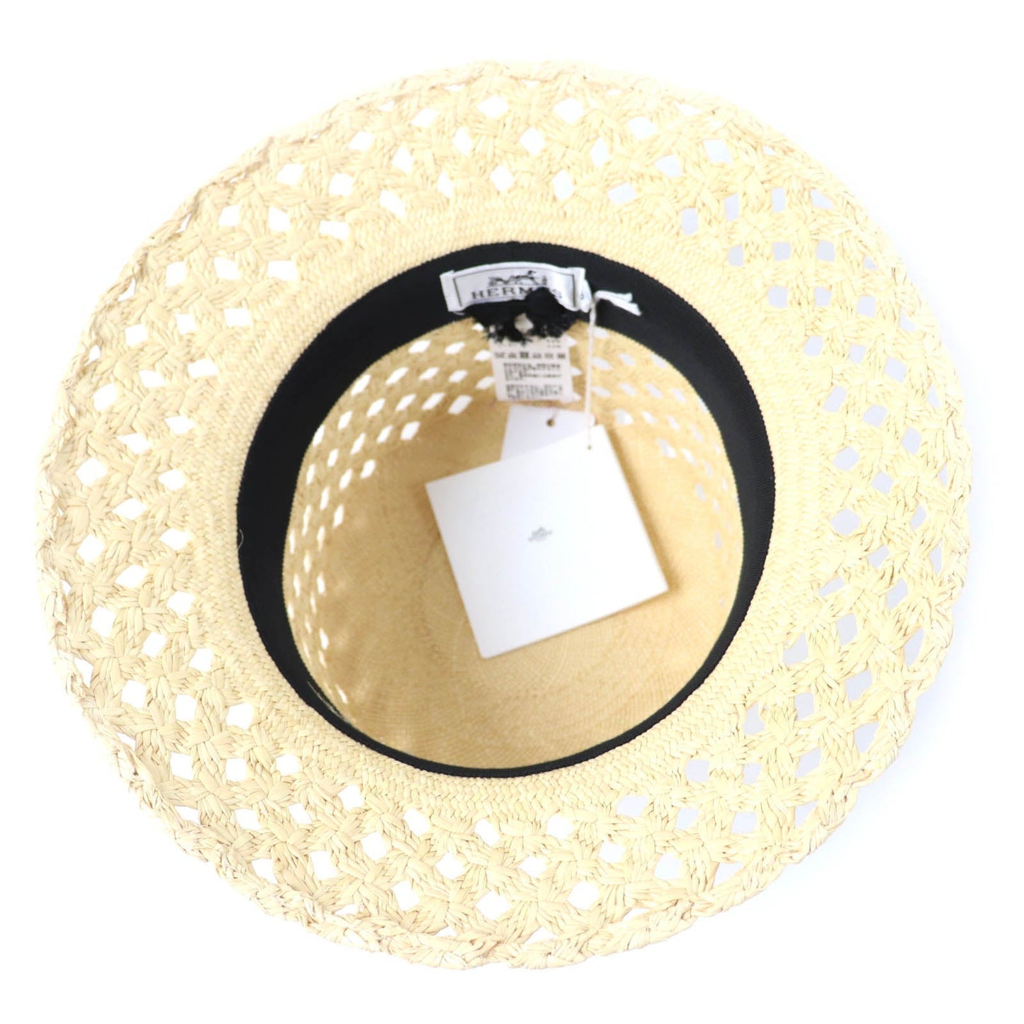 HERMES hat Straw natural Eleonora 58