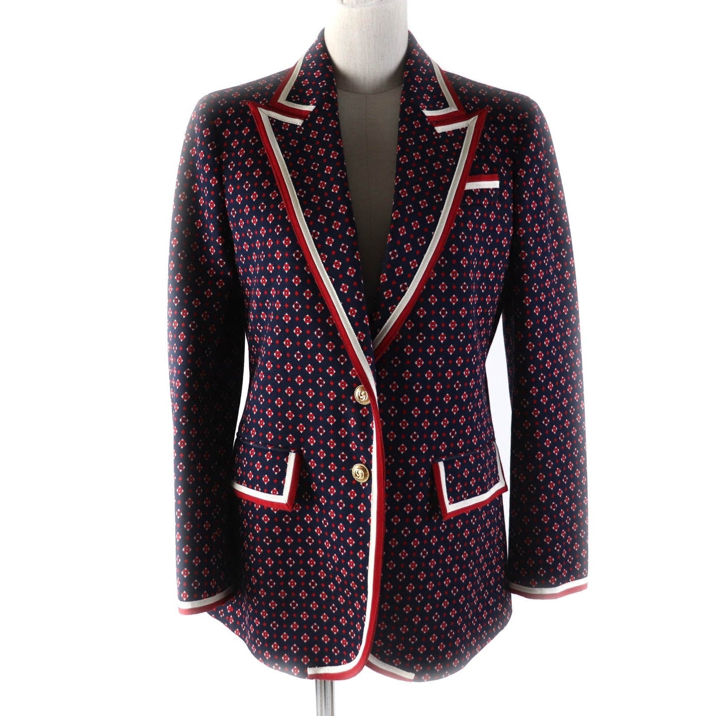 GUCCI Jacket 577385 cotton Navy red 42