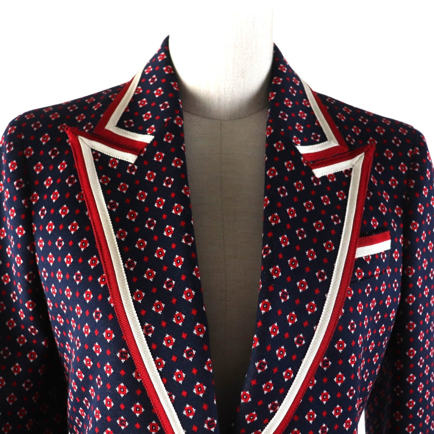 GUCCI Jacket 577385 cotton Navy red 42