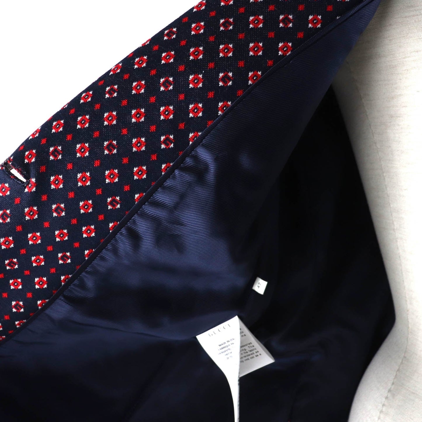 GUCCI Jacket 577385 cotton Navy red 42