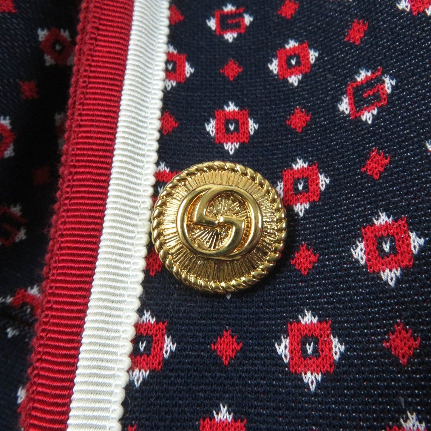 GUCCI Jacket 577385 cotton Navy red 42