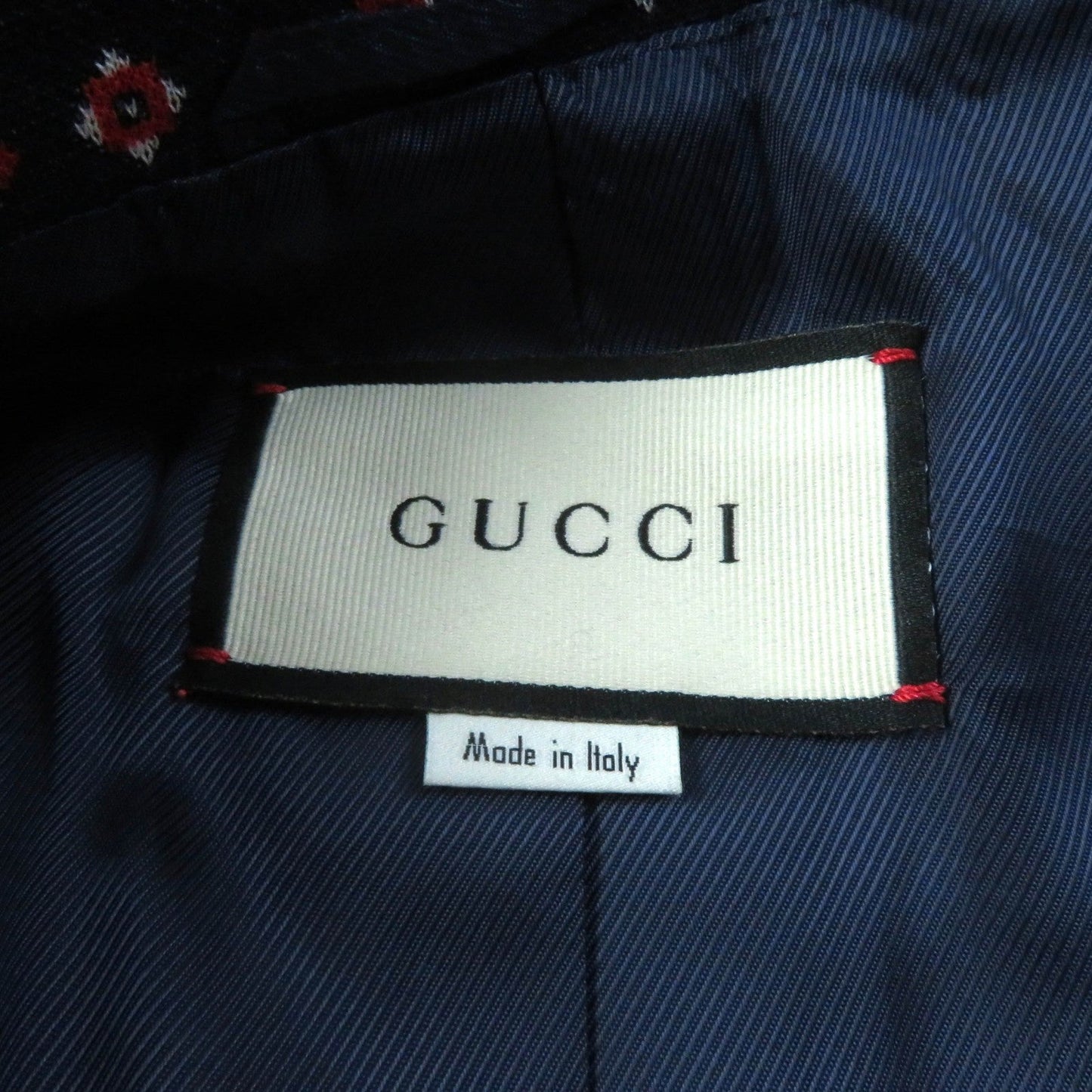 GUCCI Jacket 577385 cotton Navy red 42