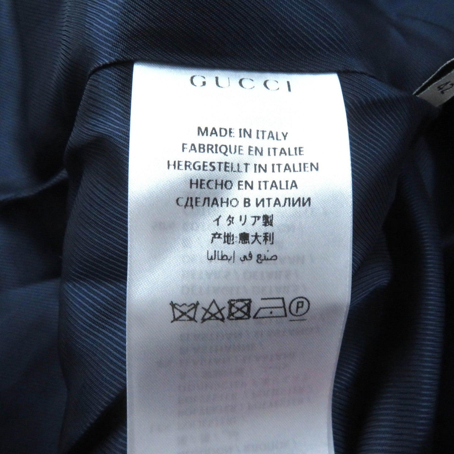 GUCCI Jacket 577385 cotton Navy red 42