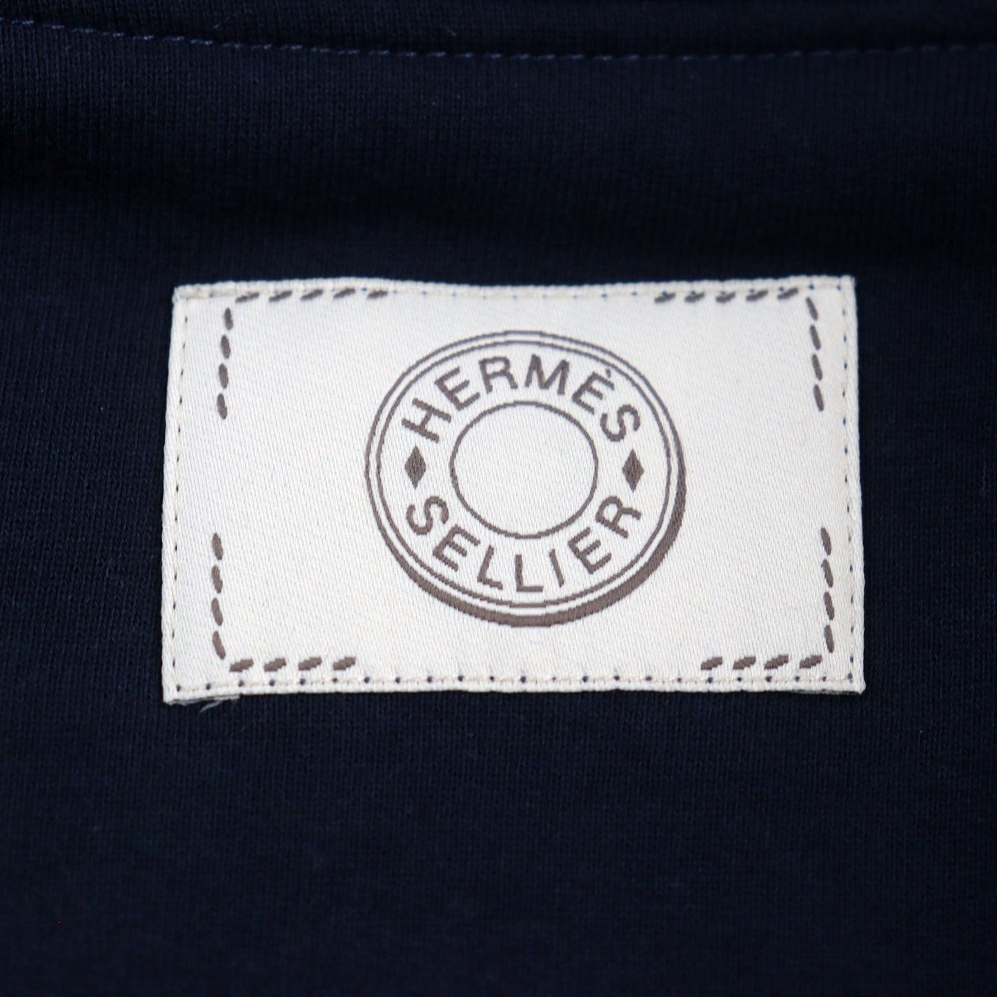 HERMES Hoodie H800742E cotton Navy Hermes Fit L