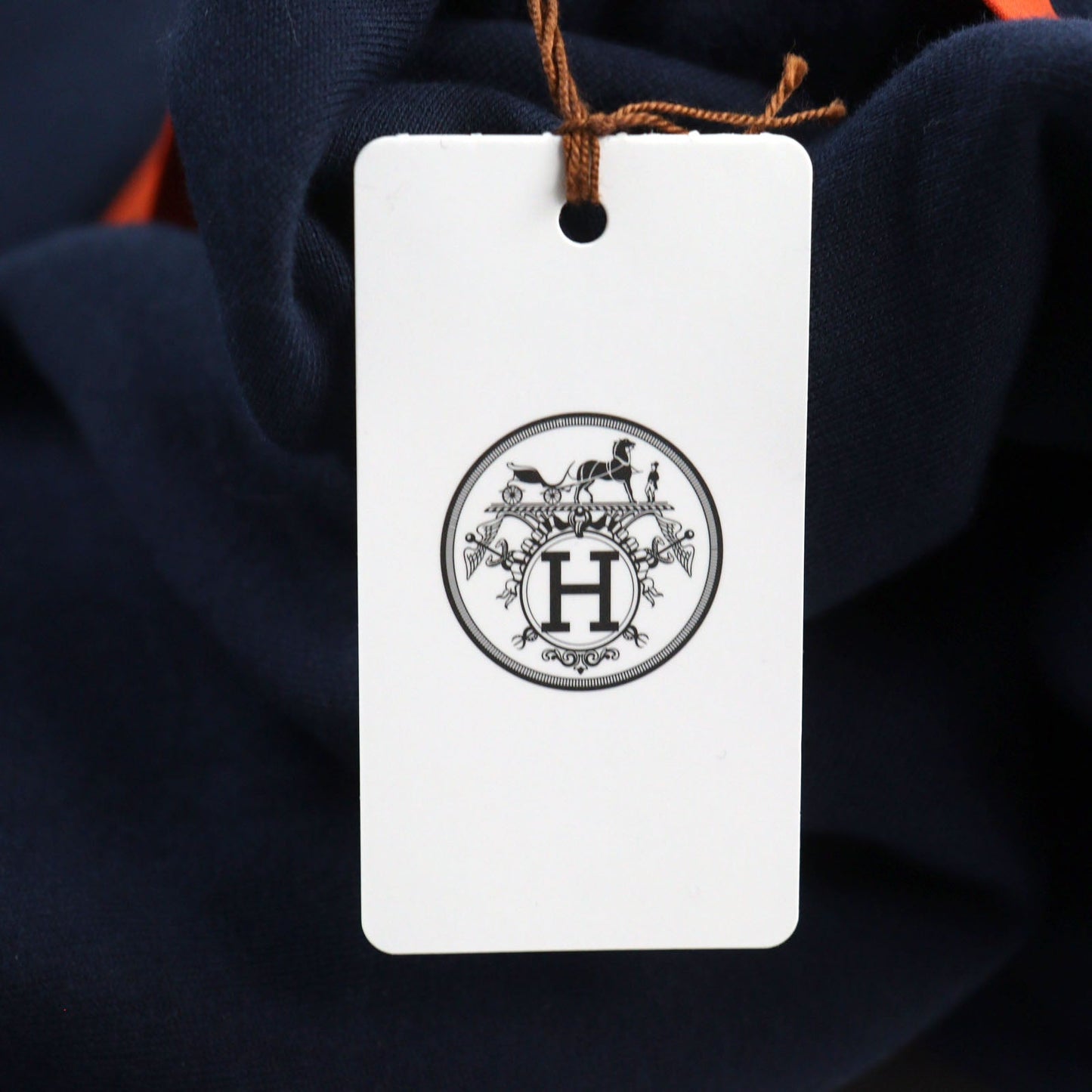 HERMES Hoodie H800742E cotton Navy Hermes Fit L