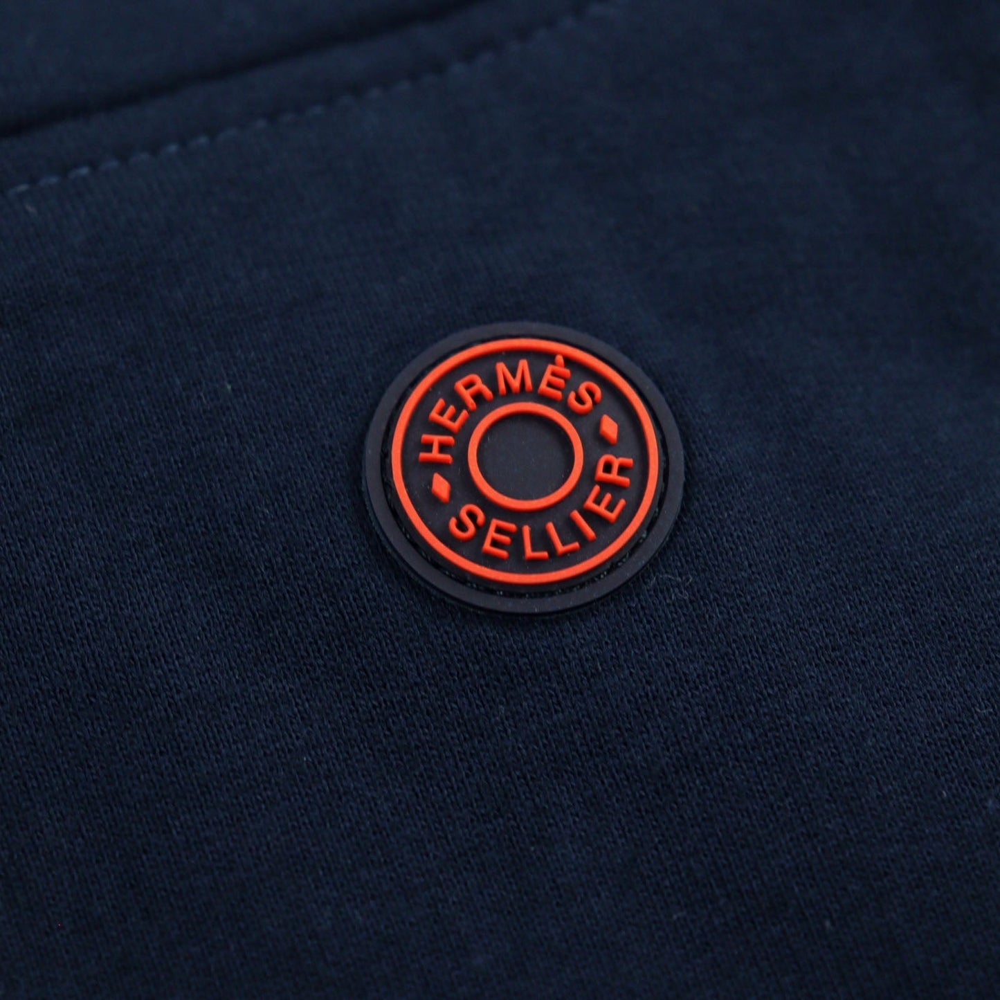 HERMES Hoodie H800742E cotton Navy Hermes Fit L