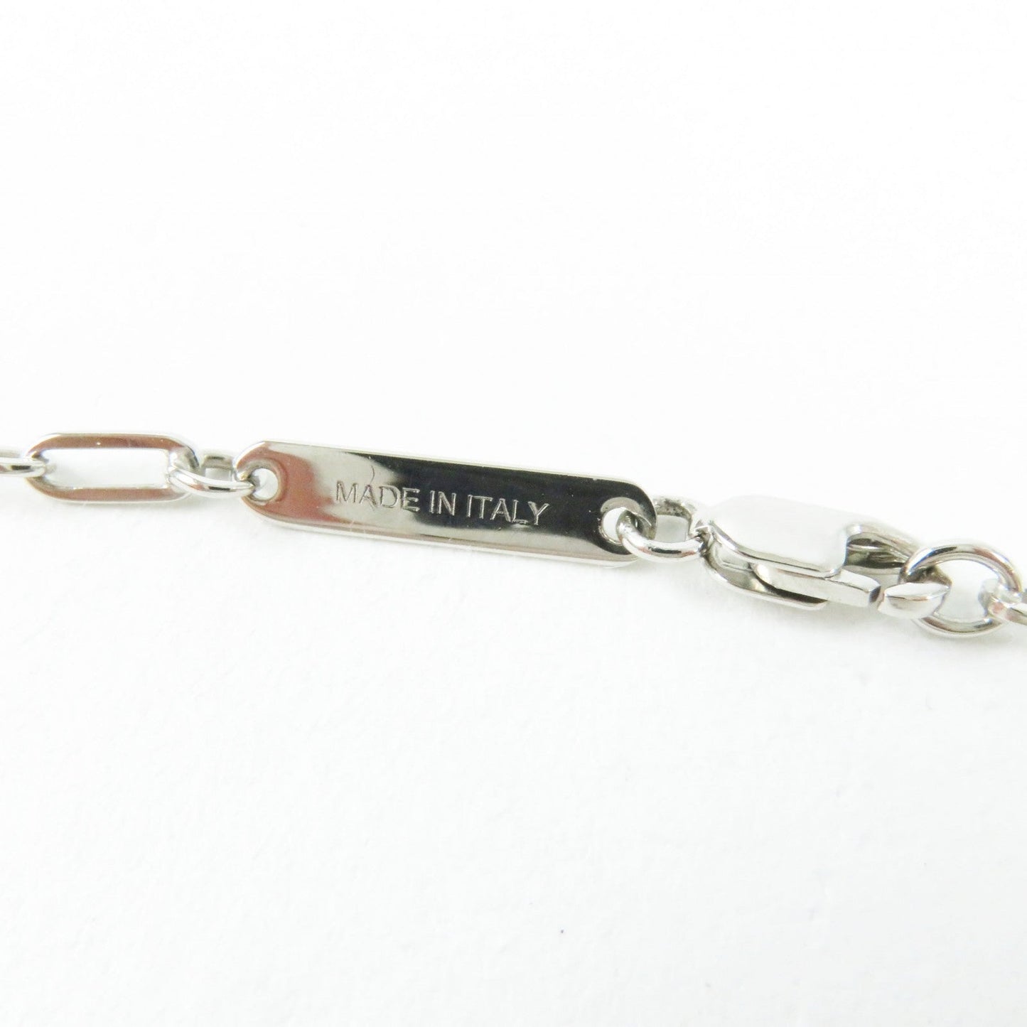 HERMES Necklace Palladium plated Silver Talisman