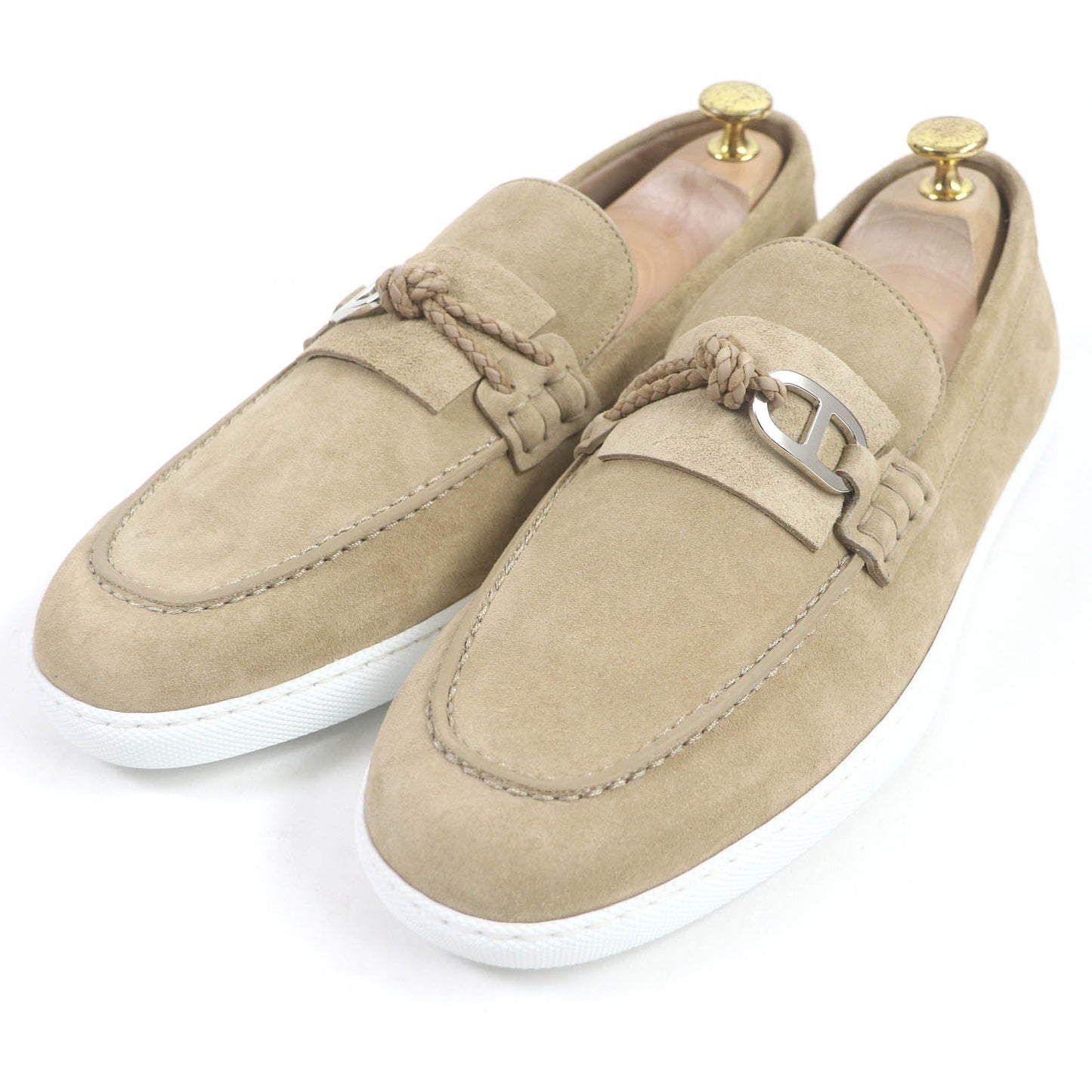 HERMES Moccasin H241926ZA1J410 Suede leather beige Ignacio 42