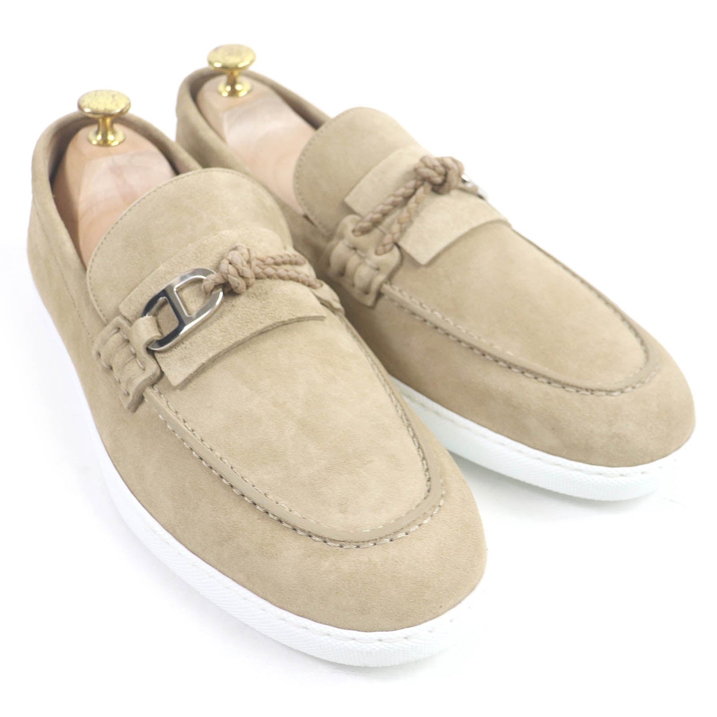 HERMES Moccasin H241926ZA1J410 Suede leather beige Ignacio 42