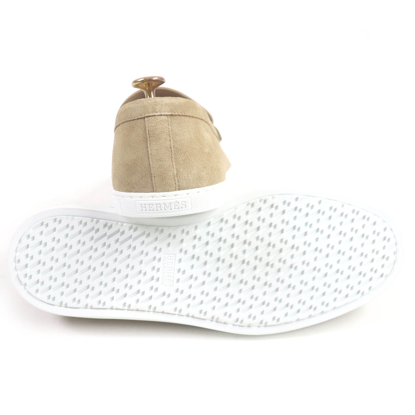 HERMES Moccasin H241926ZA1J410 Suede leather beige Ignacio 42