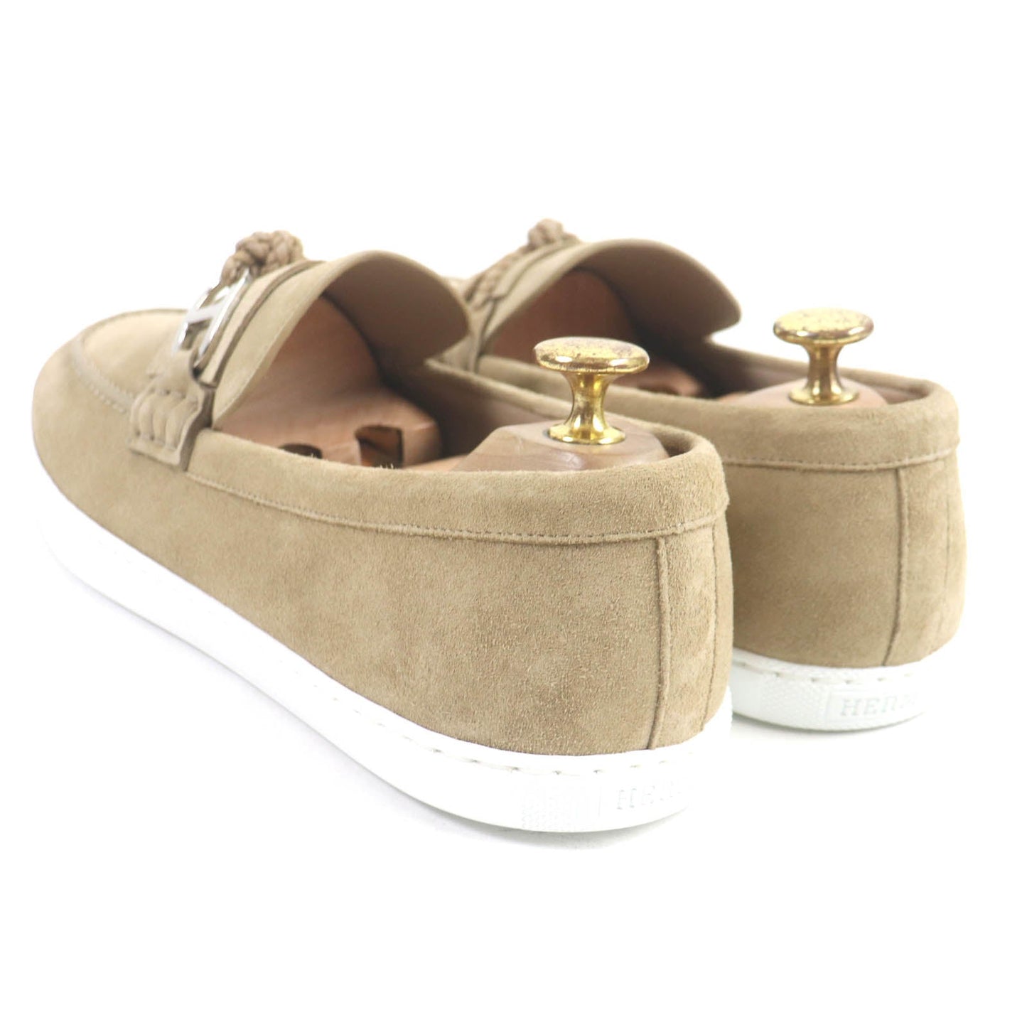 HERMES Moccasin H241926ZA1J410 Suede leather beige Ignacio 42