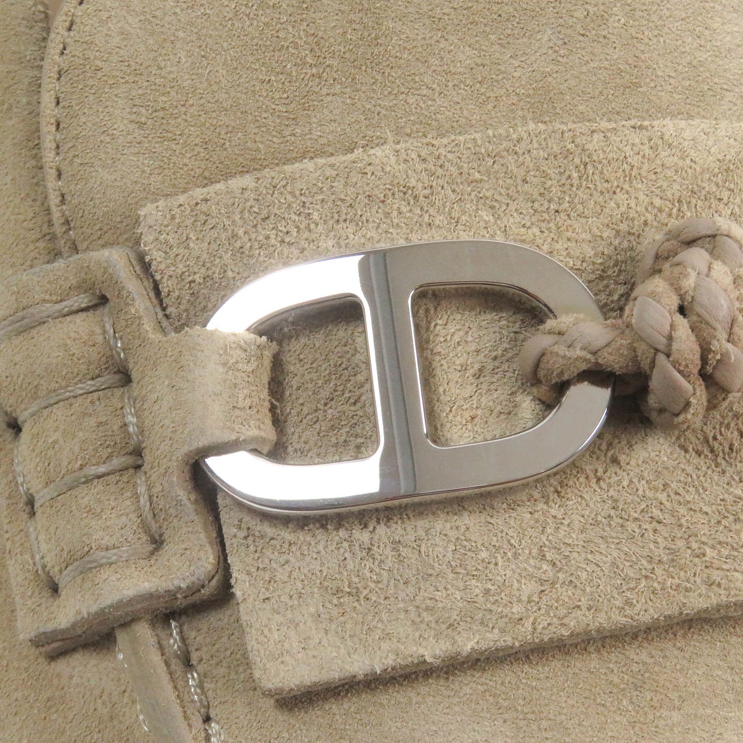 HERMES Moccasin H241926ZA1J410 Suede leather beige Ignacio 42