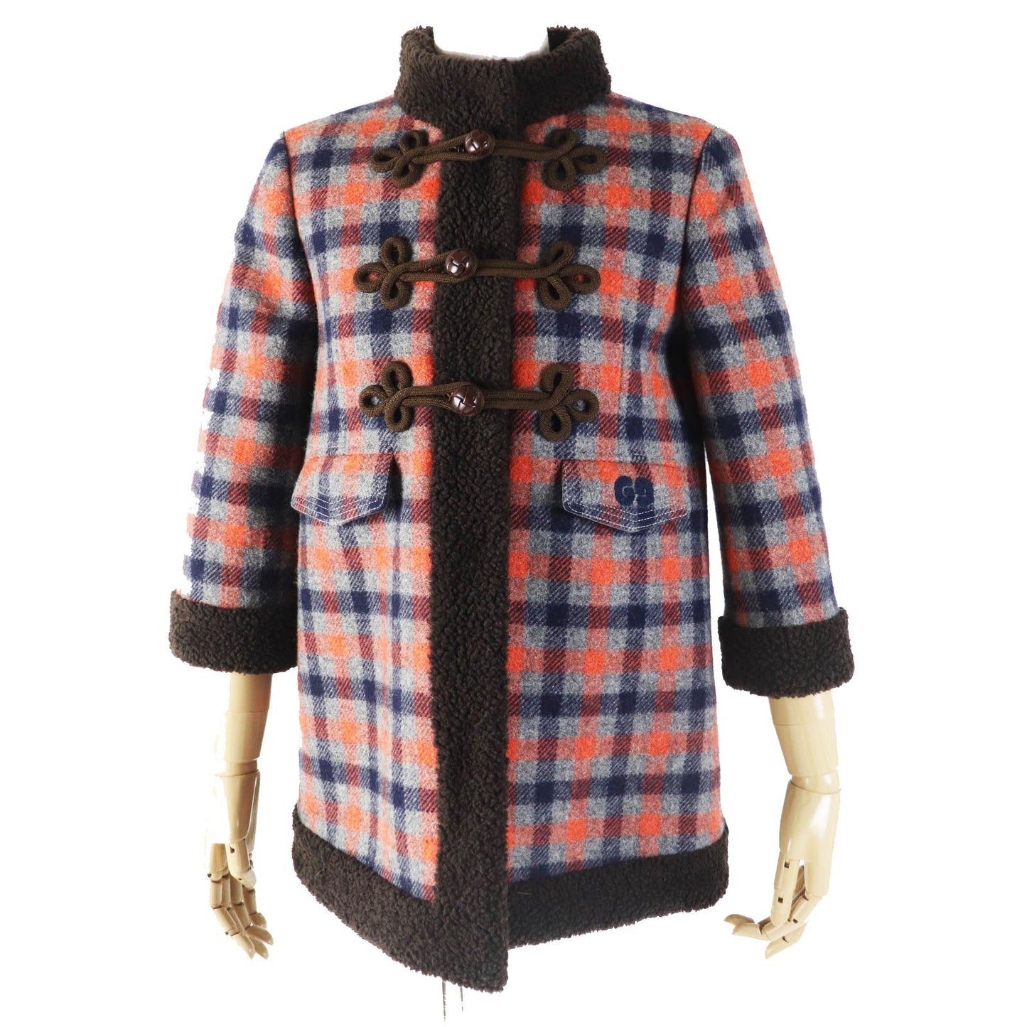 GUCCI coat 633365 wool Multi Rave Like You Are Five 38