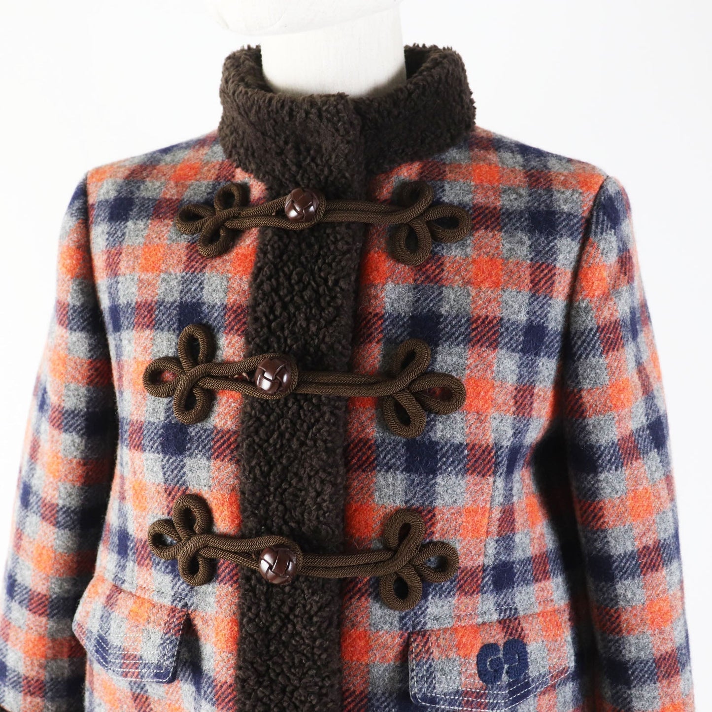 GUCCI coat 633365 wool Multi Rave Like You Are Five 38