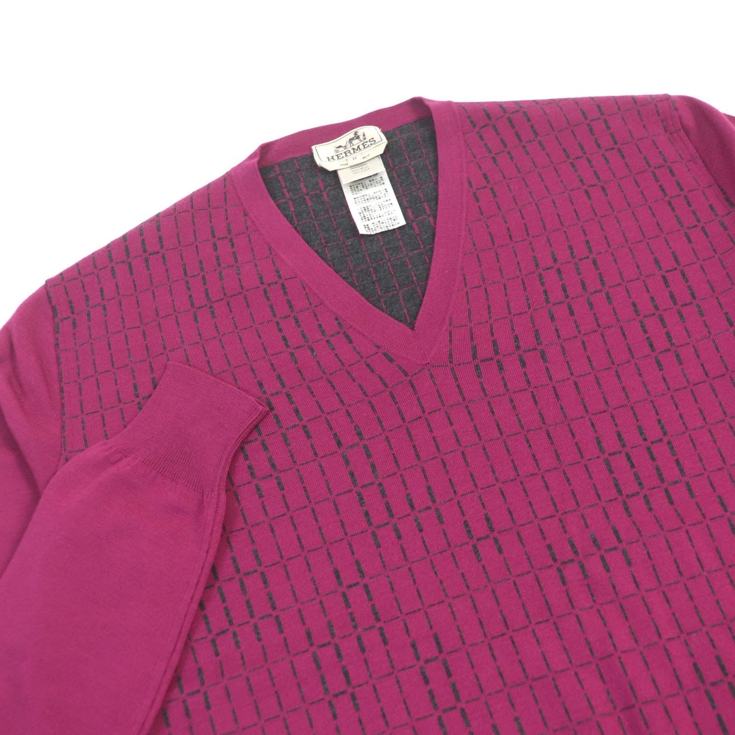 HERMES sweater wool Purple type M