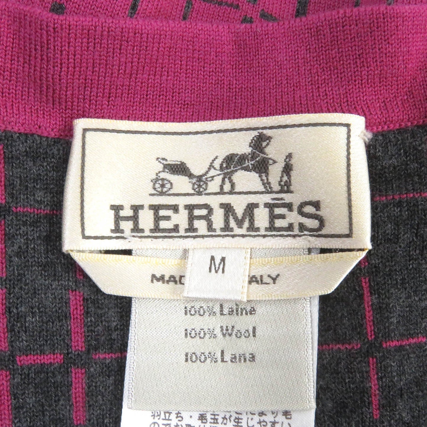 HERMES sweater wool Purple type M