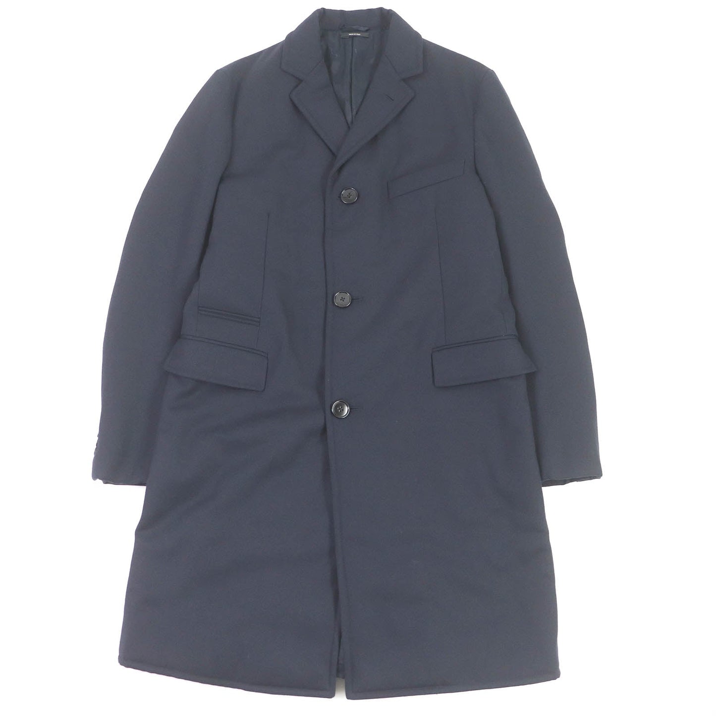 HERMES Chester coat wool Navy 50