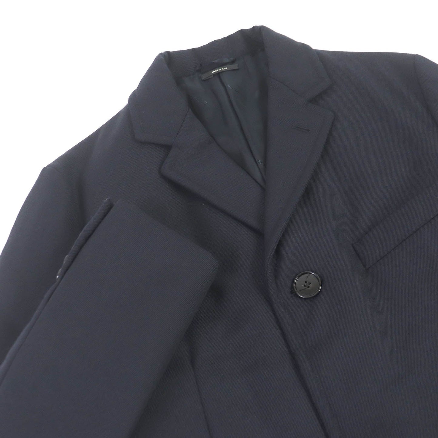 HERMES Chester coat wool Navy 50