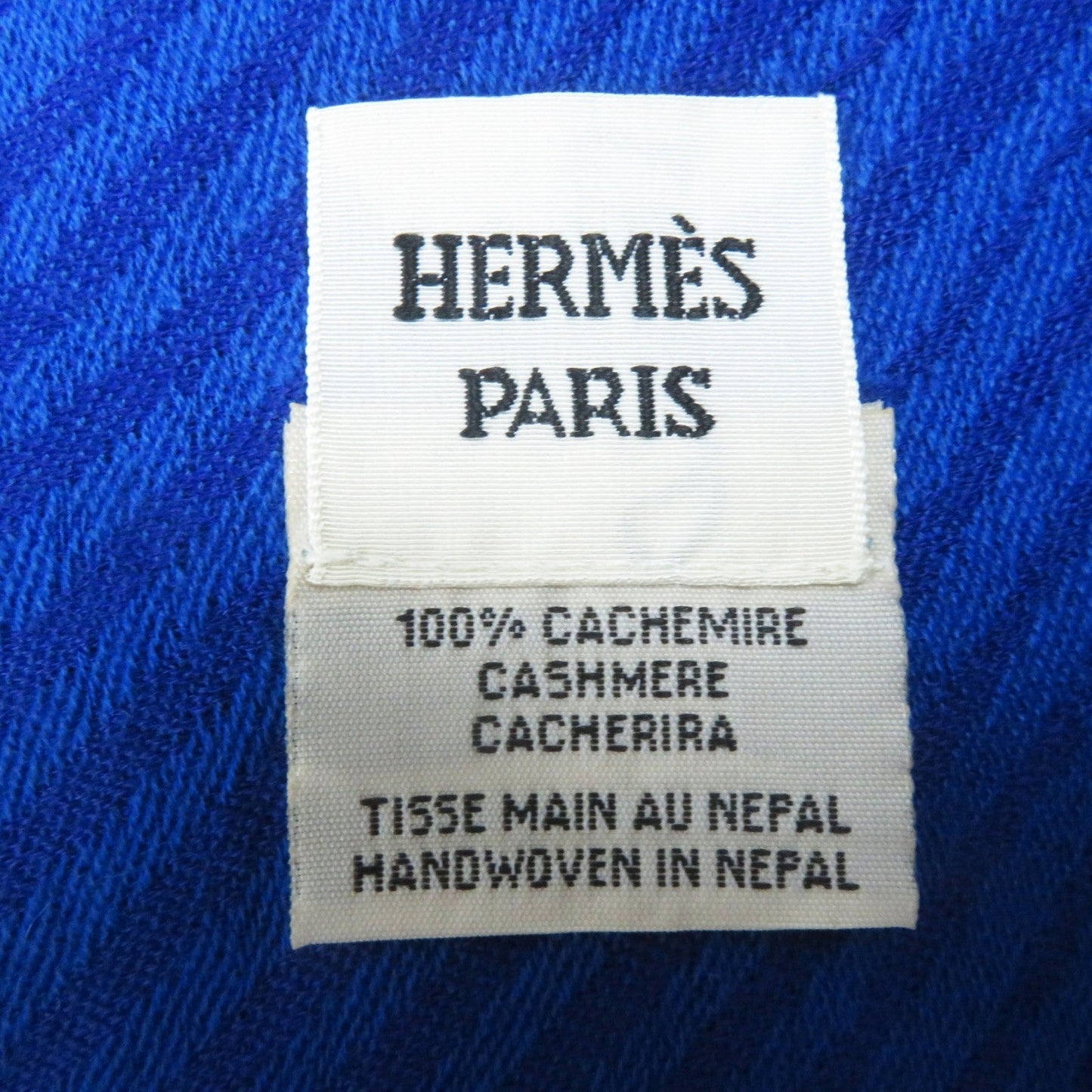 HERMES Stall cashmere Blue type