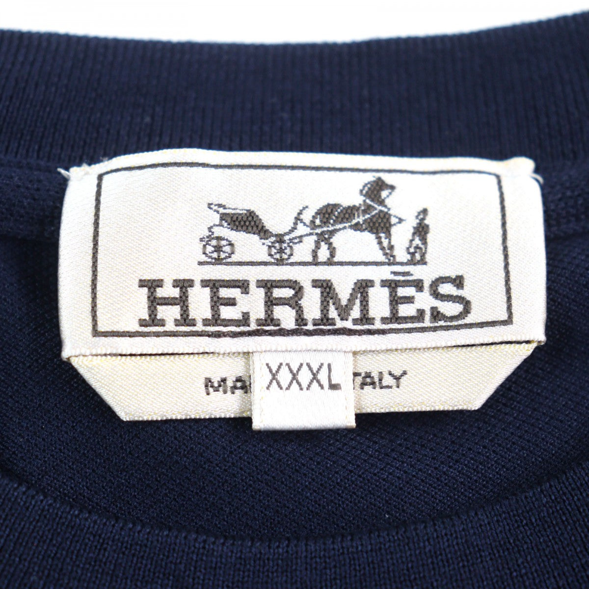HERMES Short sleeve T-shirt cotton Dark navy