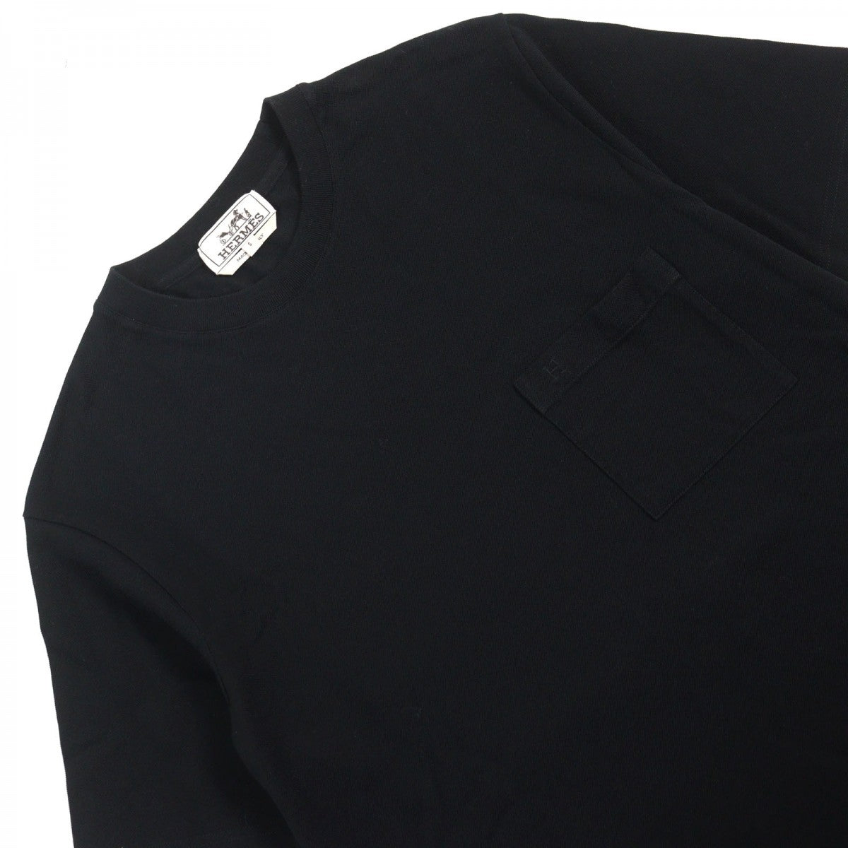 HERMES Short sleeve T-shirt cotton black S