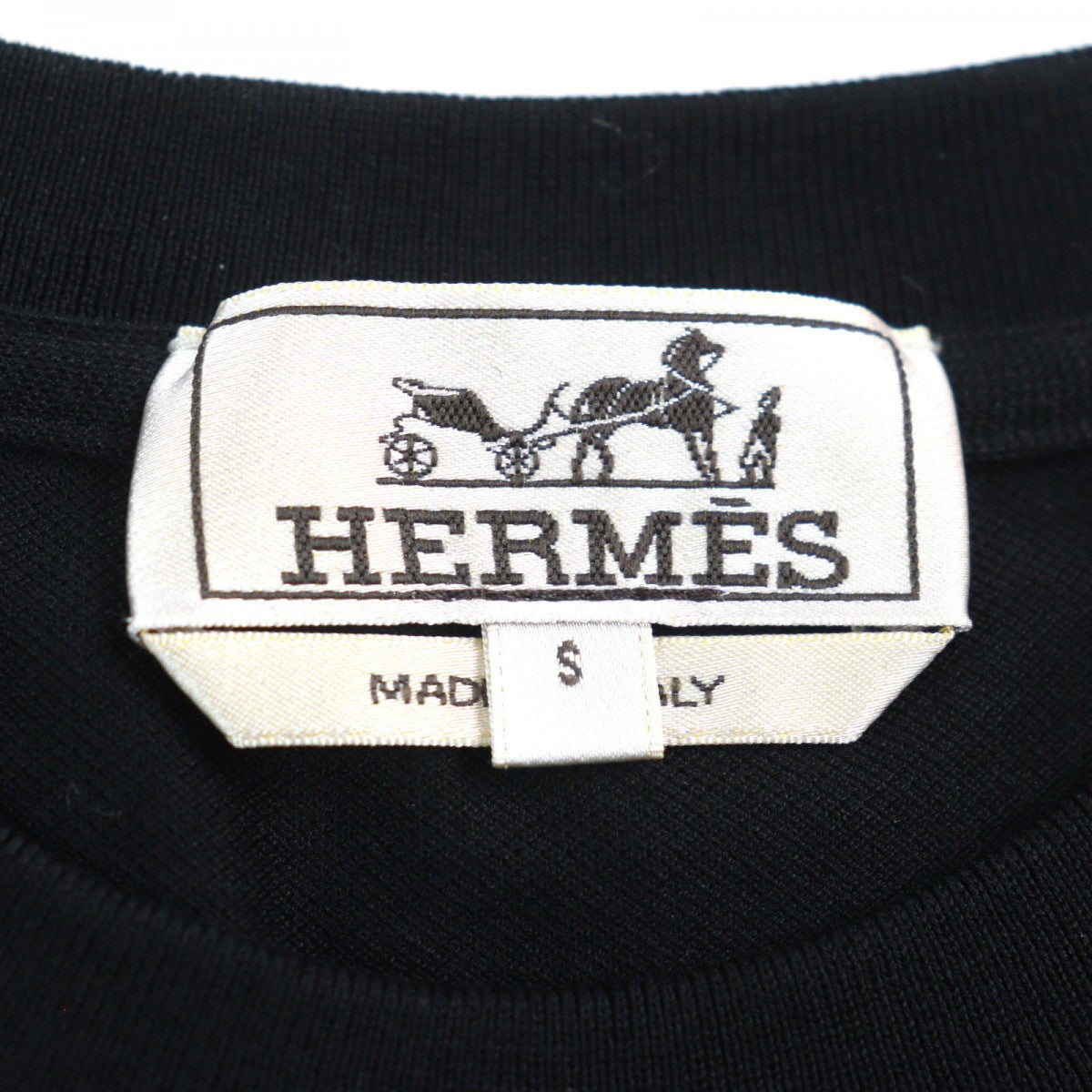 HERMES Short sleeve T-shirt cotton black S
