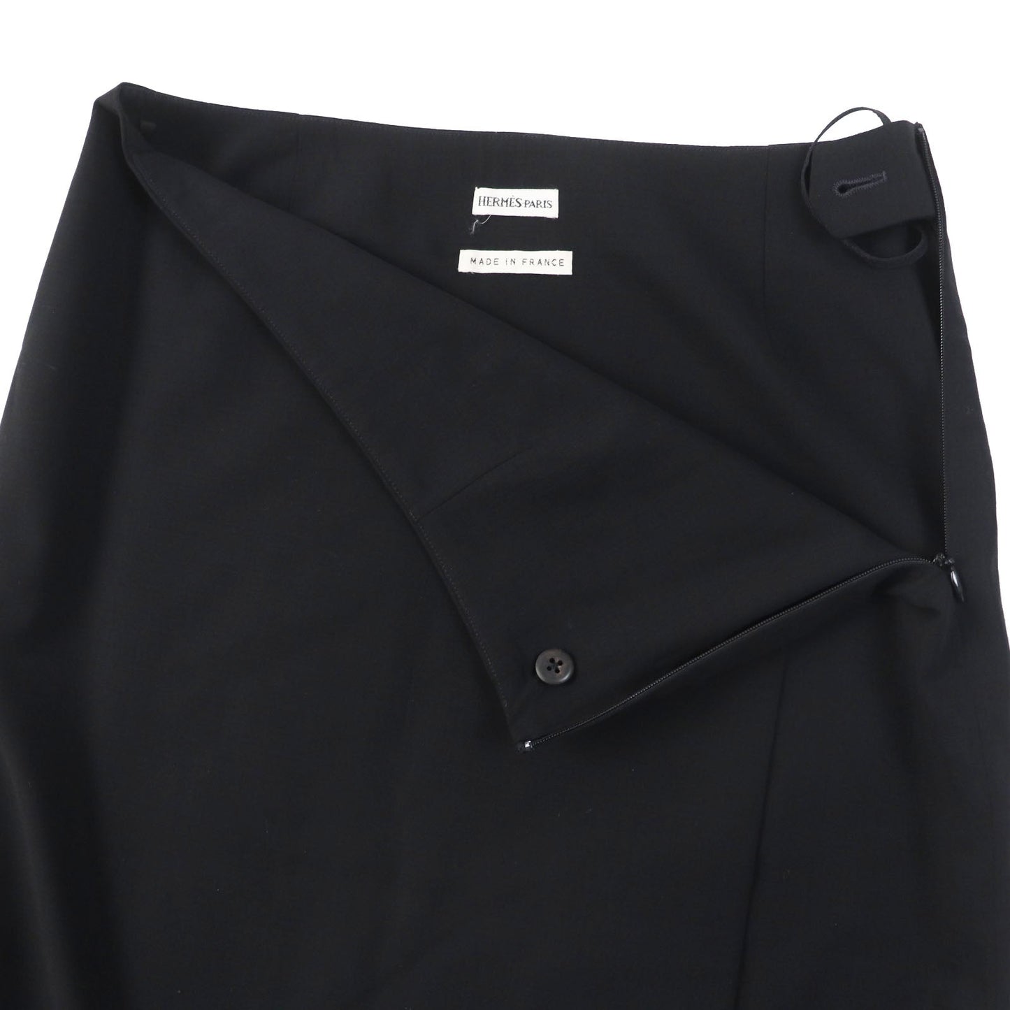 HERMES skirt wool black Margiela period 36