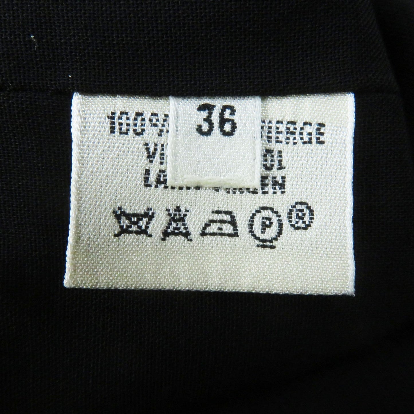 HERMES skirt wool black Margiela period 36