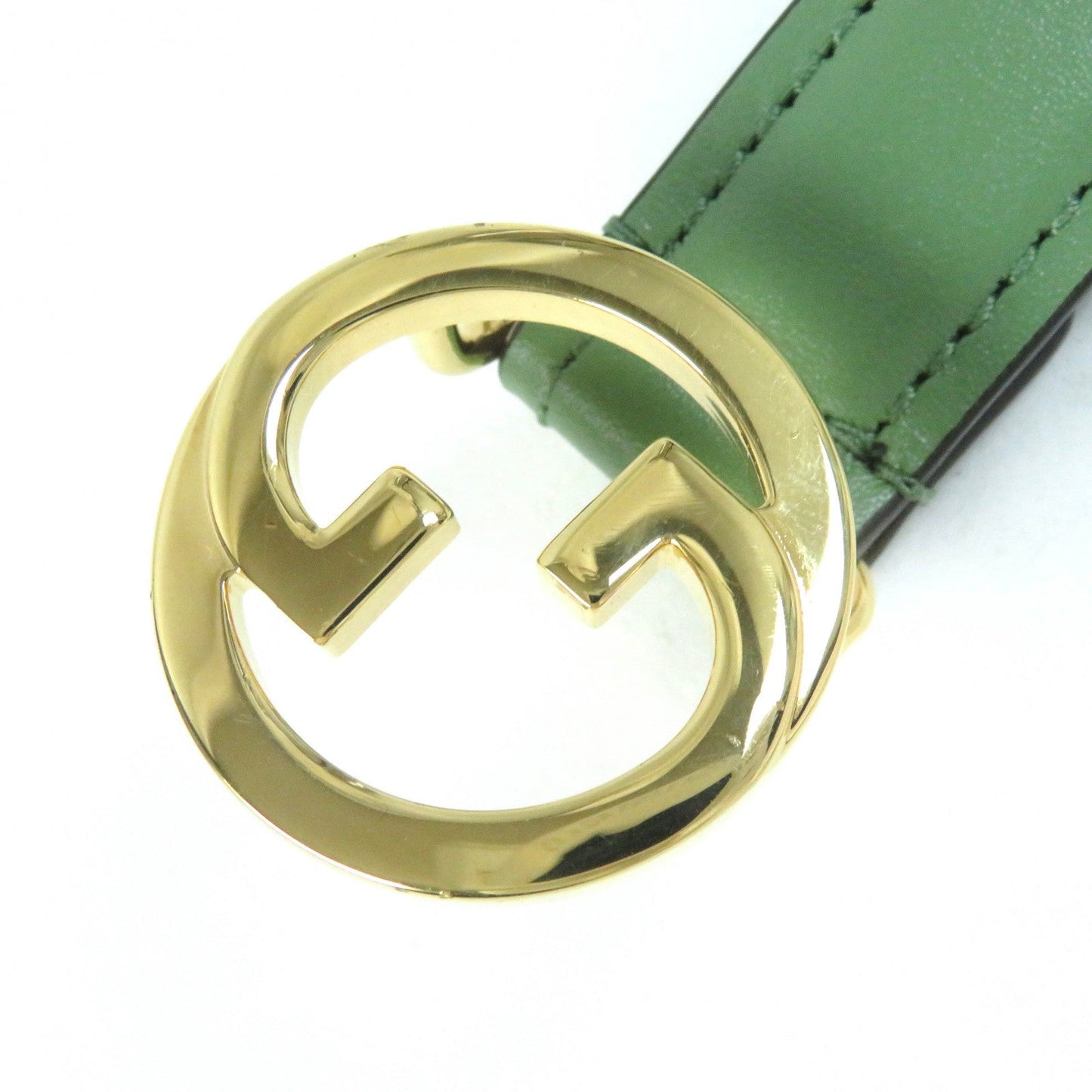 GUCCI belt 723073 leather green Blondy