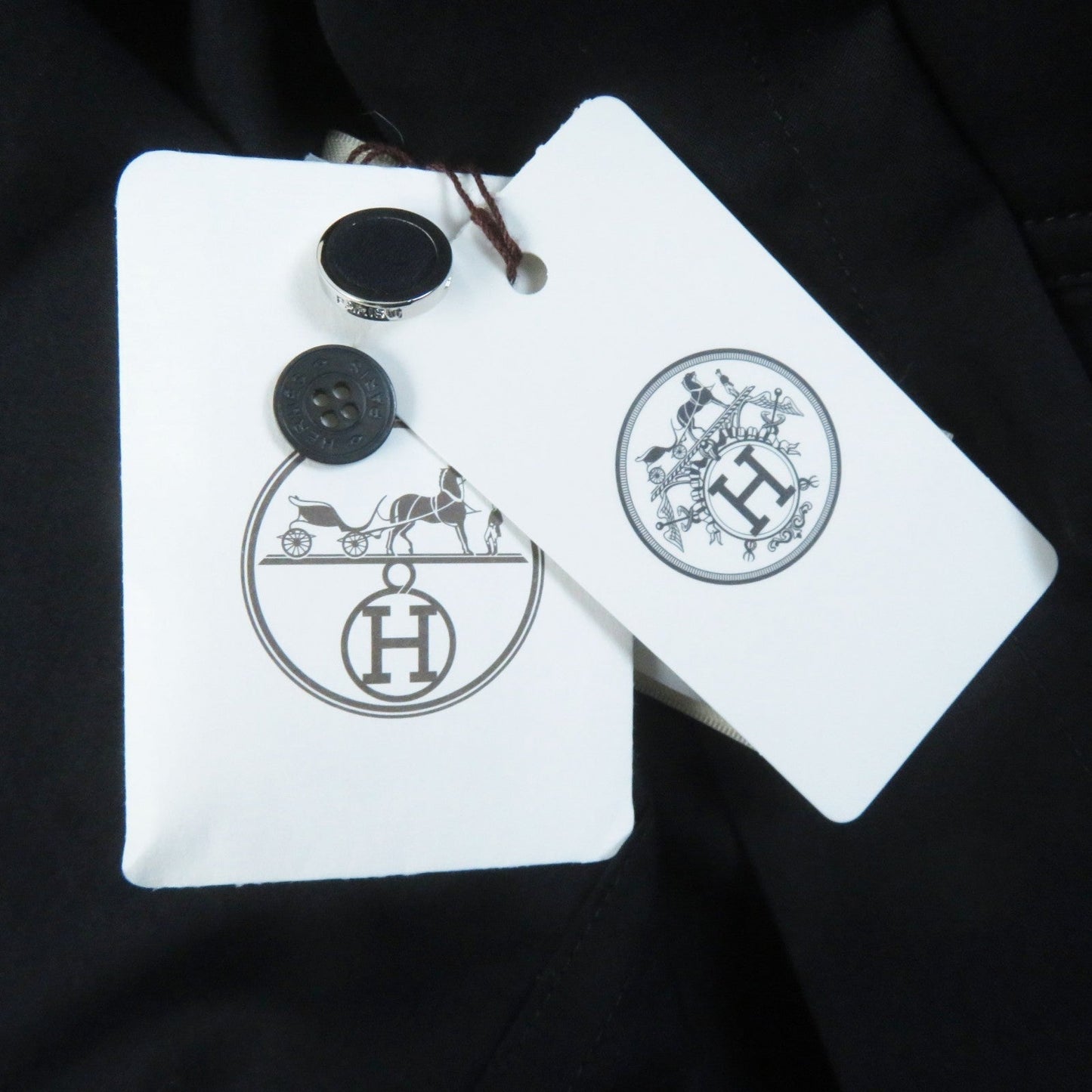 HERMES one piece 2E0510D4 cotton black 34
