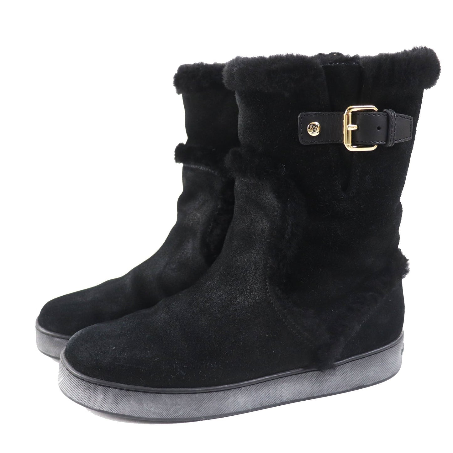 LOUIS VUITTON boots Mouton black 38.5
