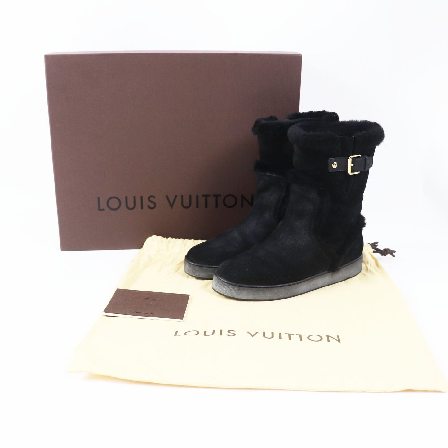 LOUIS VUITTON boots Mouton black 38.5