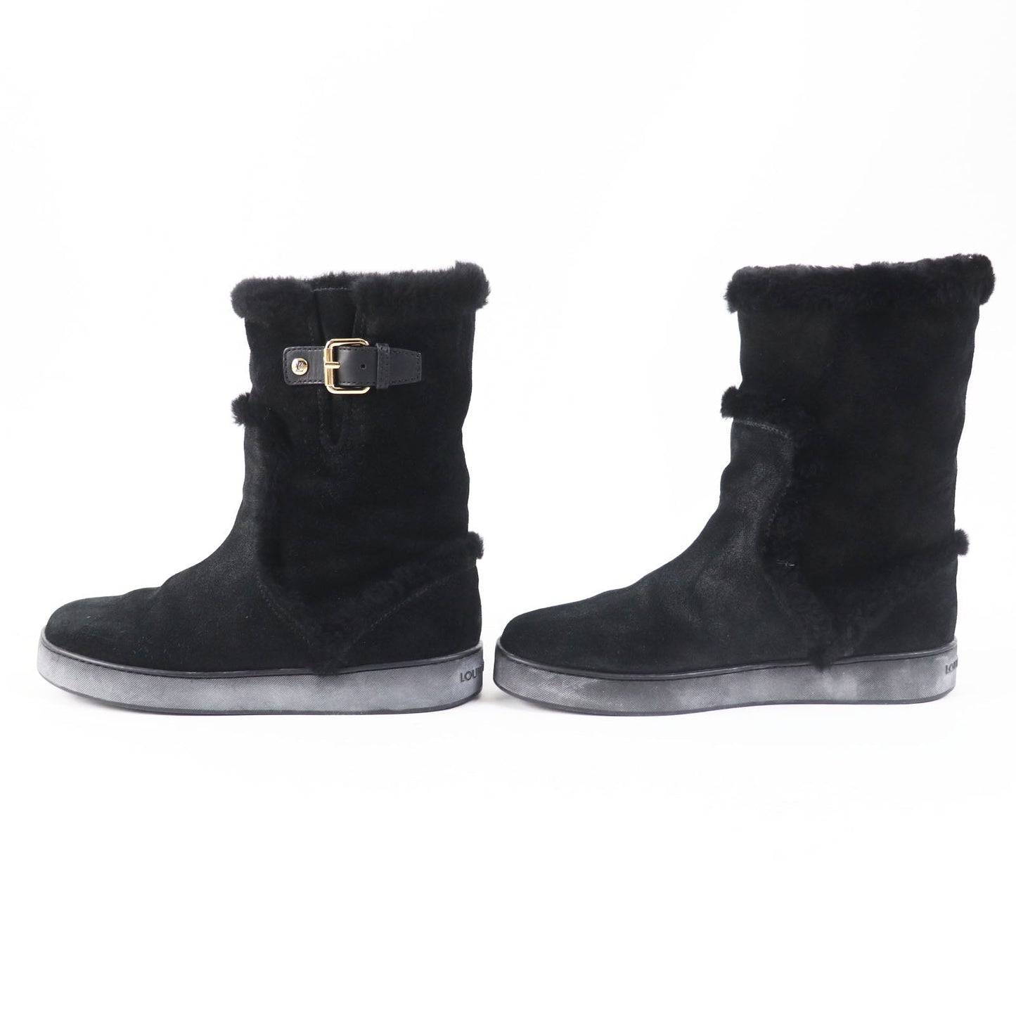 LOUIS VUITTON boots Mouton black 38.5