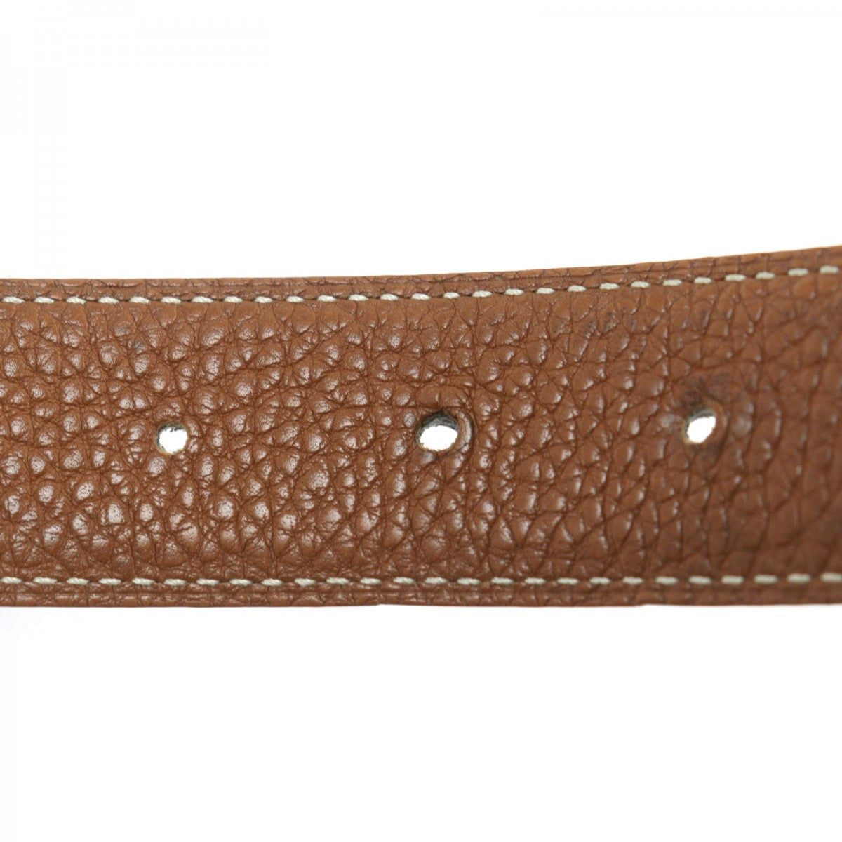 HERMES belt leather Black brown