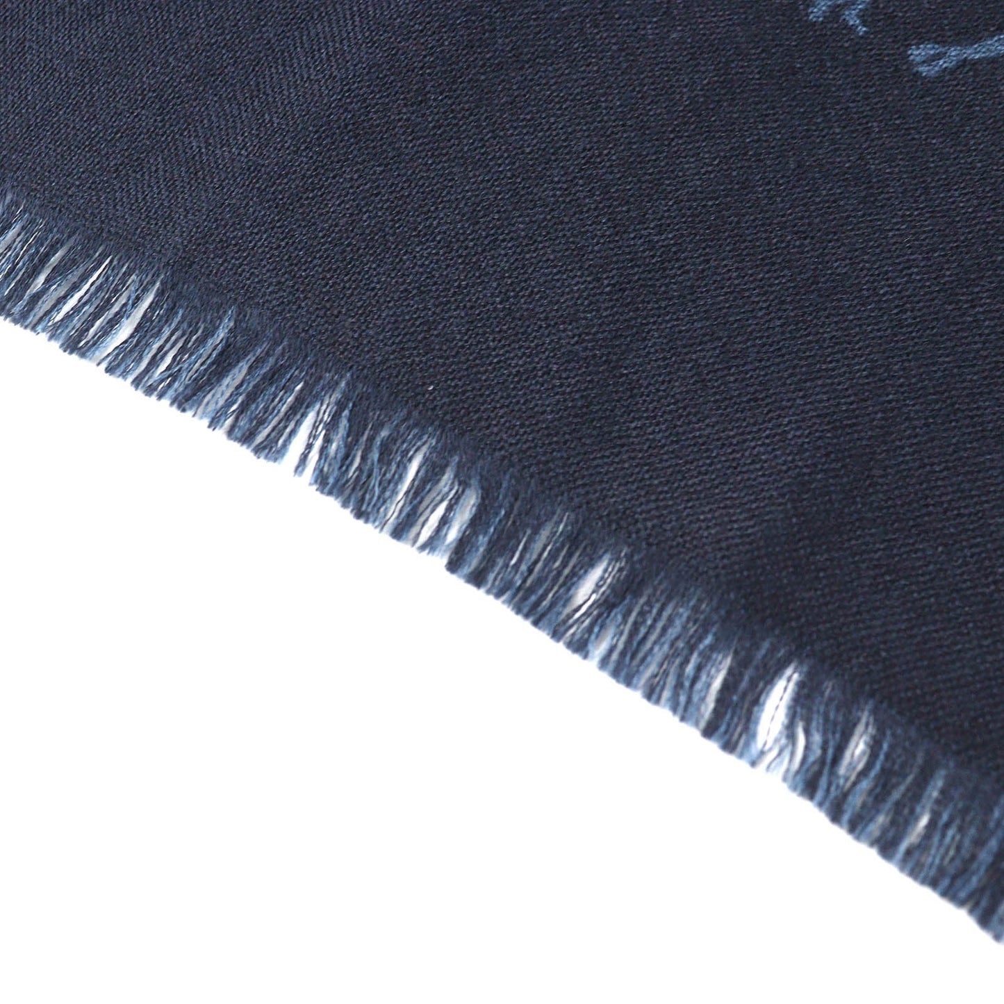 HERMES Scarf cashmere Navy blue