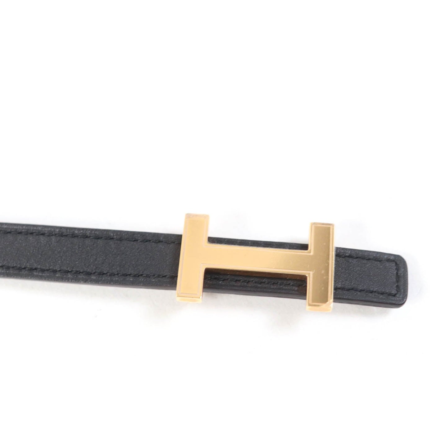 HERMES belt leather Dark brown focus