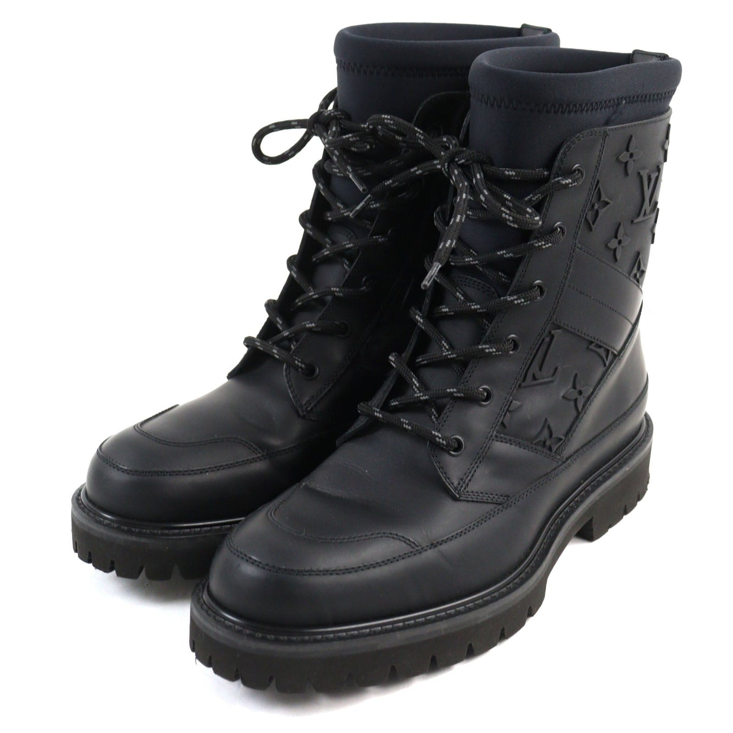 LOUIS VUITTON boots leather black Landscape Line 5.5