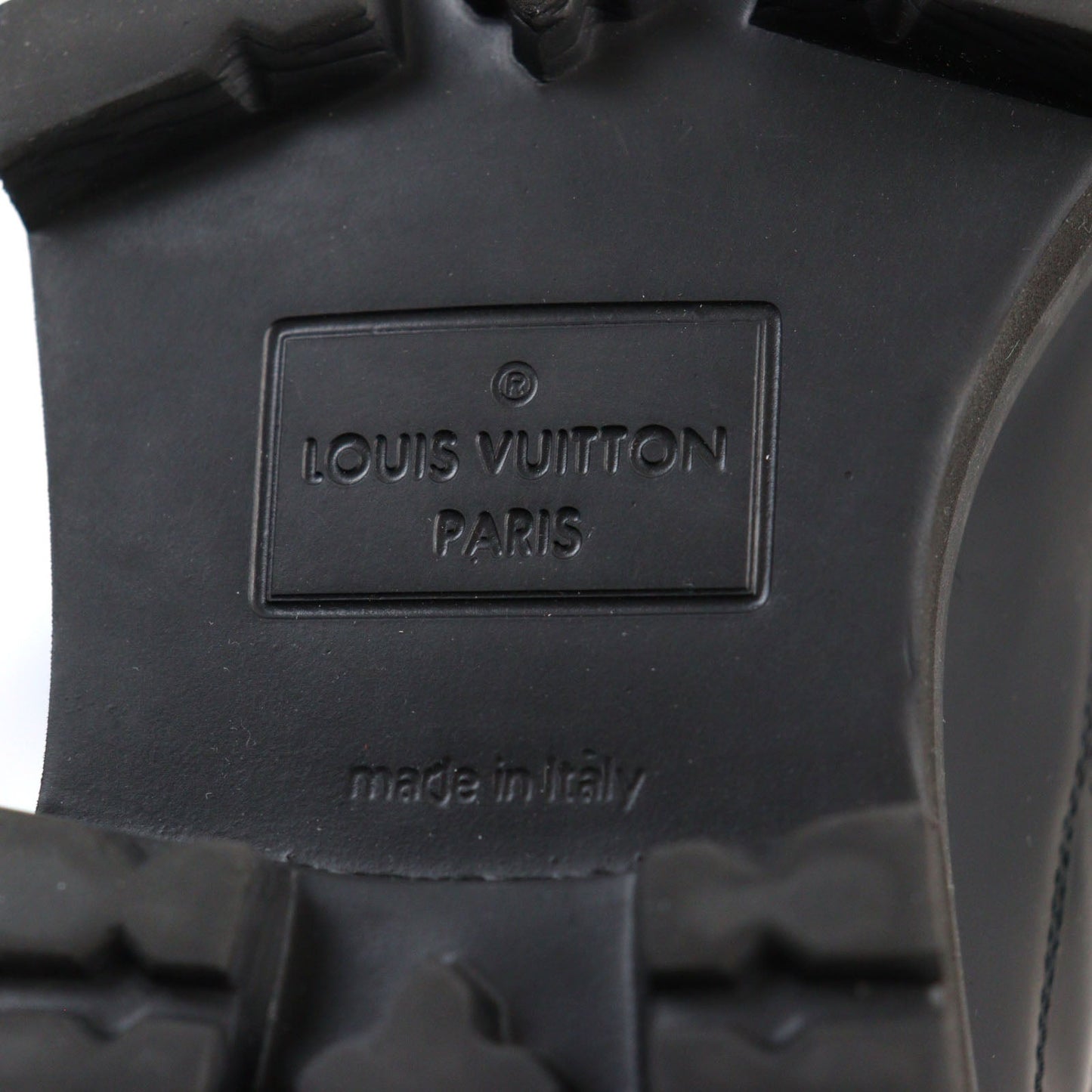 LOUIS VUITTON boots leather black Landscape Line 5.5