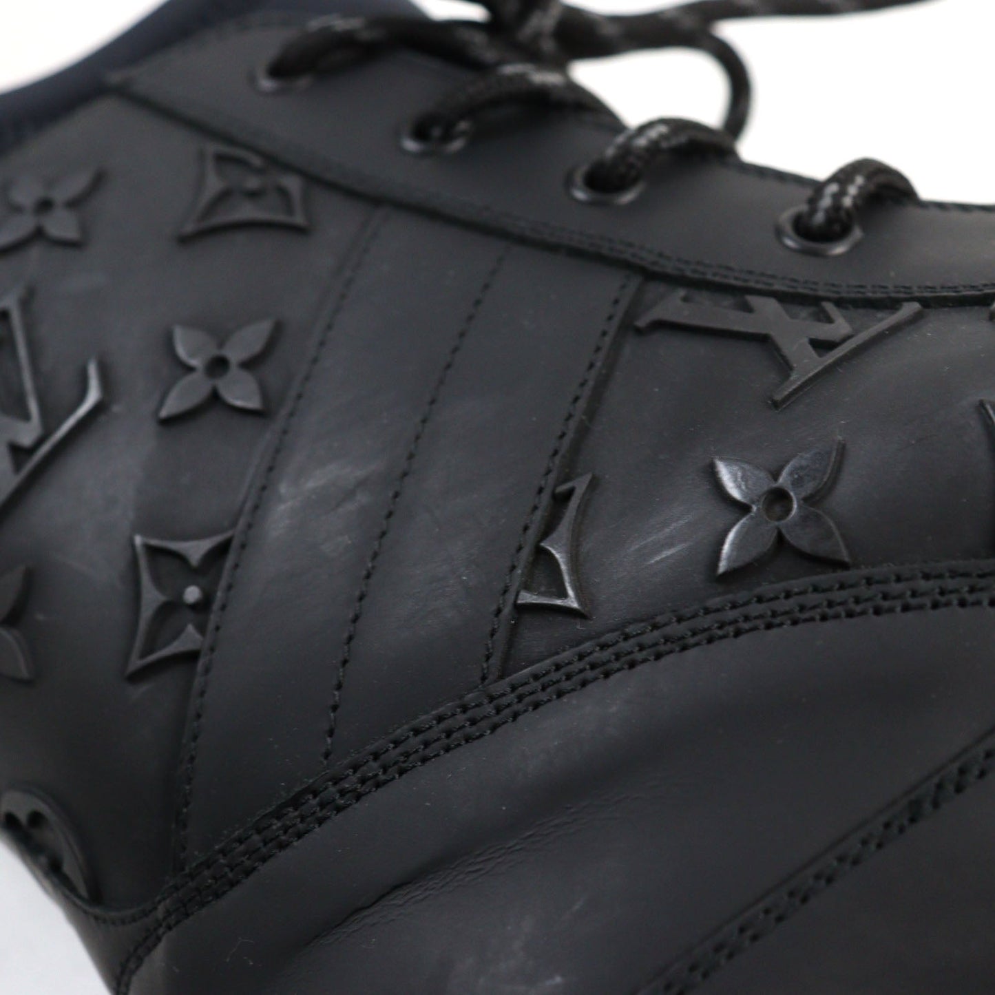 LOUIS VUITTON boots leather black Landscape Line 5.5
