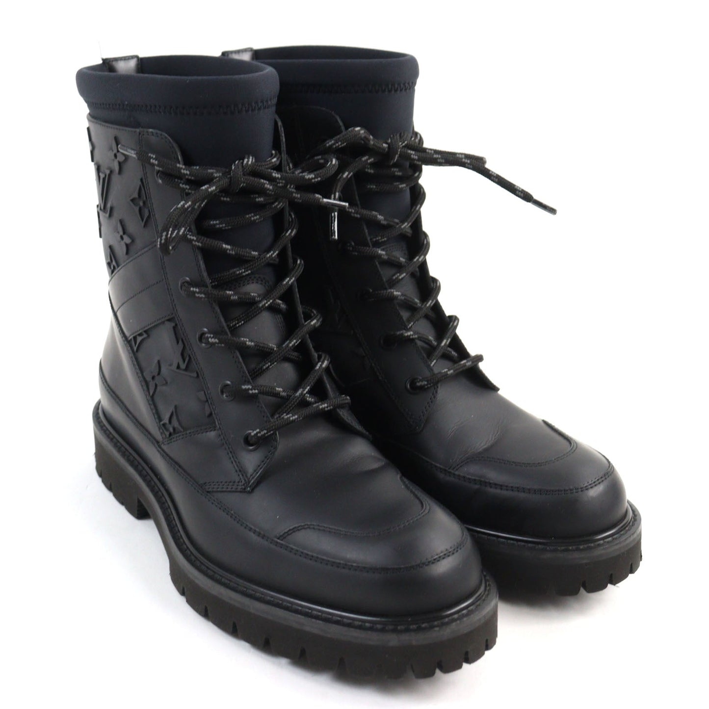 LOUIS VUITTON boots leather black Landscape Line 5.5