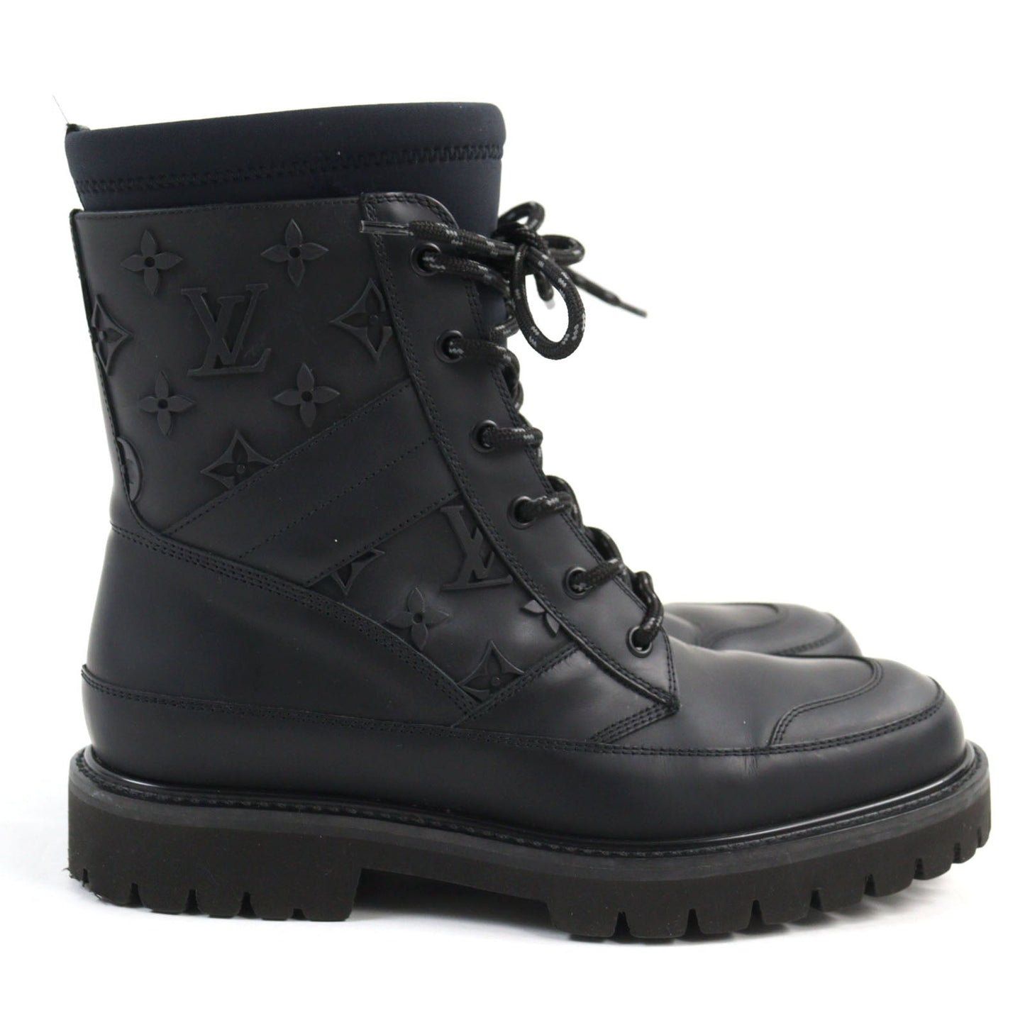 LOUIS VUITTON boots leather black Landscape Line 5.5