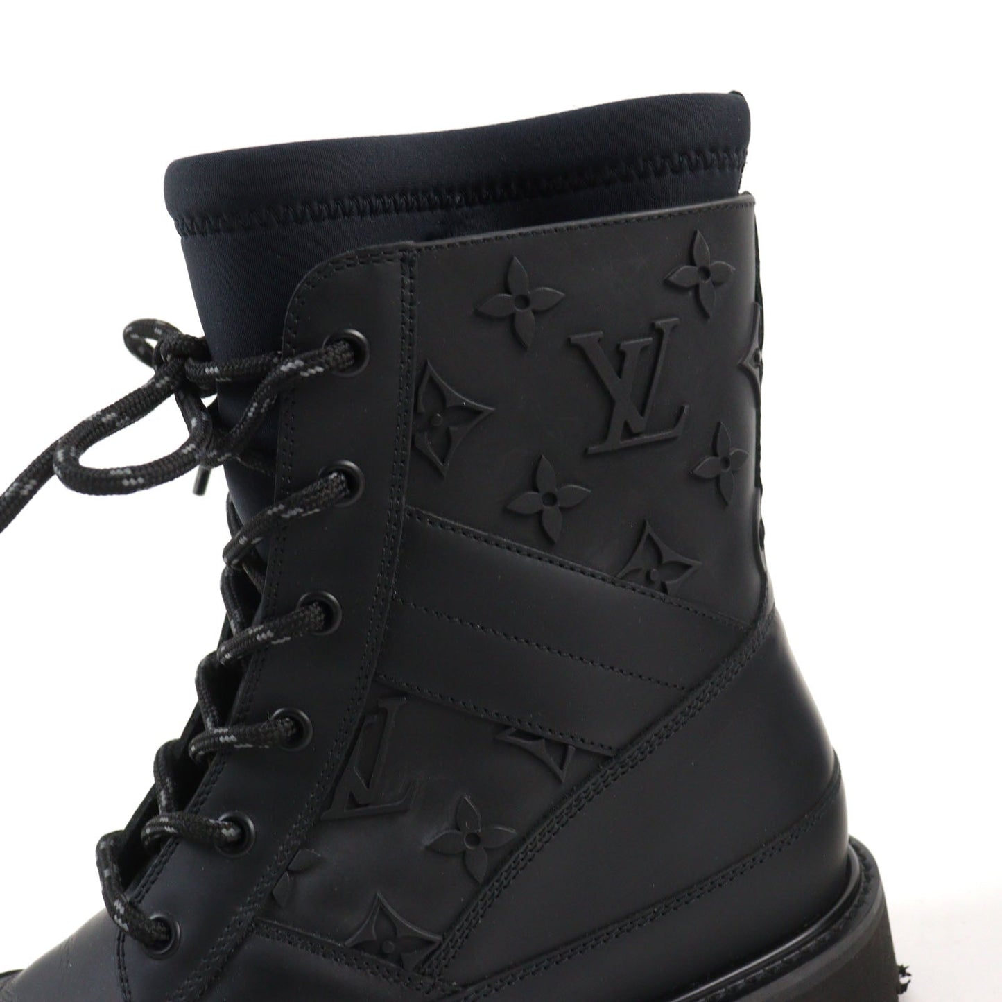 LOUIS VUITTON boots leather black Landscape Line 5.5