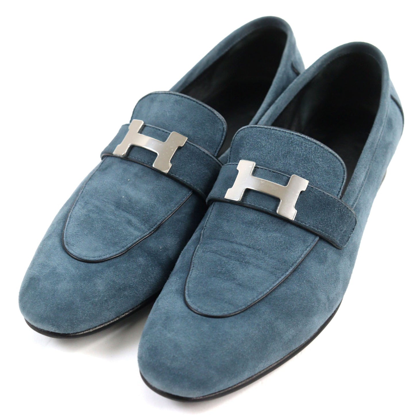 HERMES loafers WS222067Z Suede leather Light blue Constance 39
