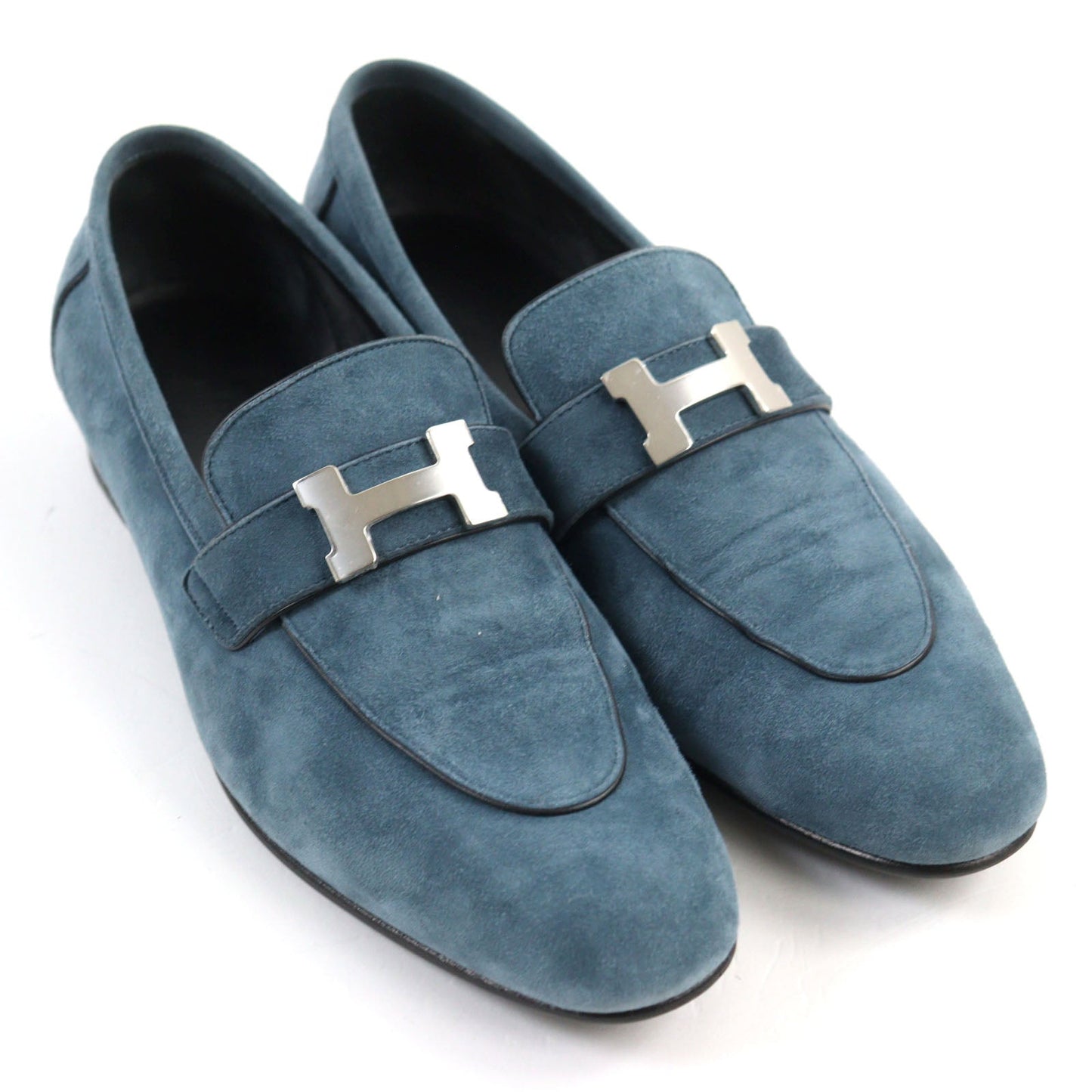 HERMES loafers WS222067Z Suede leather Light blue Constance 39